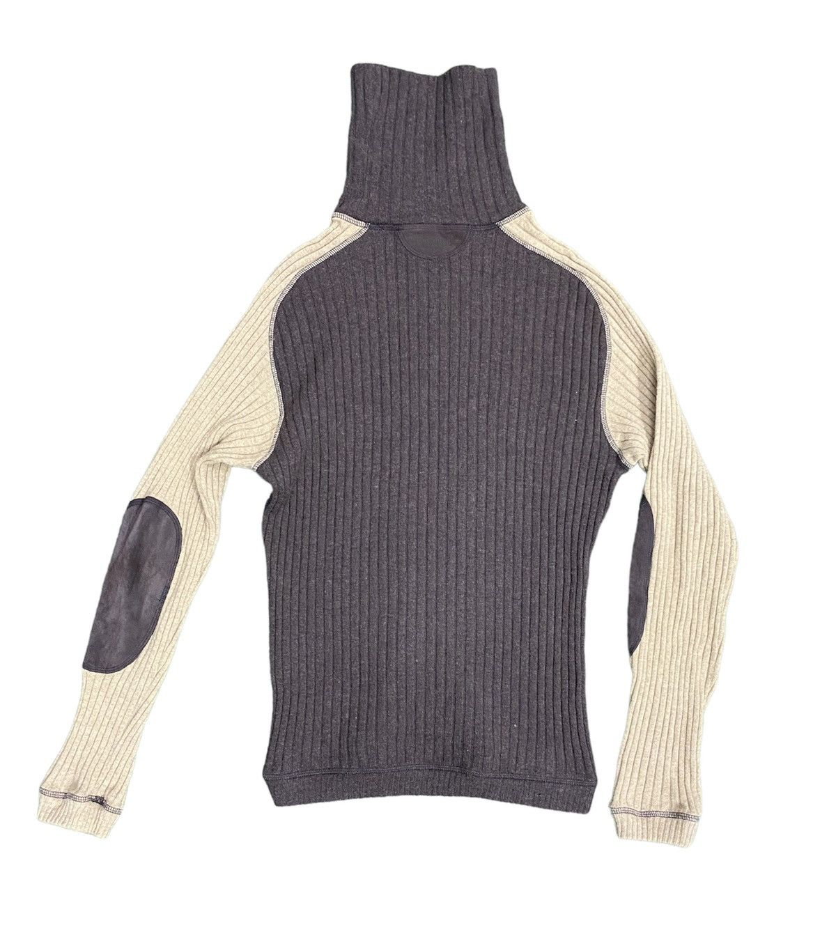 Moschino Moschino Sweatshirt Turtleneck Leather Elbow Padding Wool Size US L / EU 52-54 / 3 - 1 Thumbnail