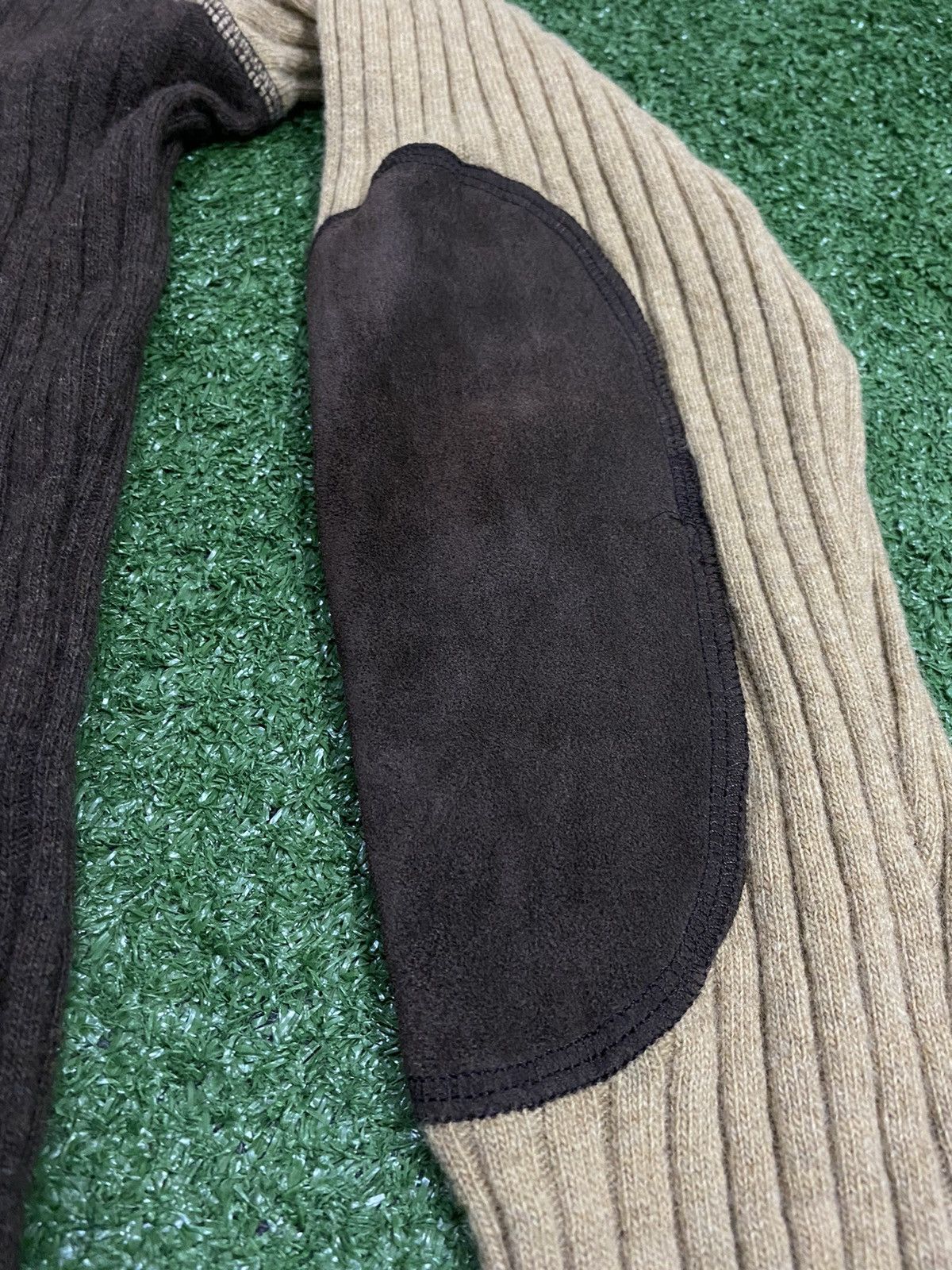 Moschino Moschino Sweatshirt Turtleneck Leather Elbow Padding Wool Size US L / EU 52-54 / 3 - 6 Thumbnail