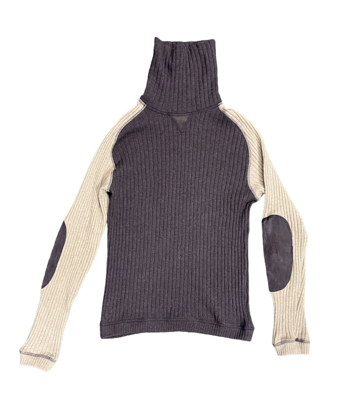 Moschino Moschino Sweatshirt Turtleneck Leather Elbow Padding Wool Size US L / EU 52-54 / 3 - 2 Thumbnail