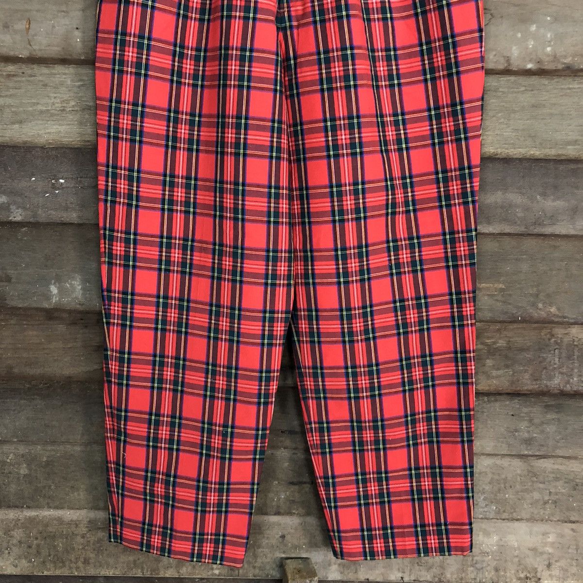 Japanese Brand × Seditionaries East Boy Red checkered punk Straight Pants #3877 Size US 28 / EU 44 - 3 Thumbnail