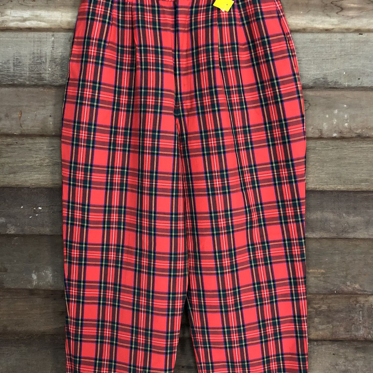 Japanese Brand × Seditionaries East Boy Red checkered punk Straight Pants #3877 Size US 28 / EU 44 - 4 Thumbnail