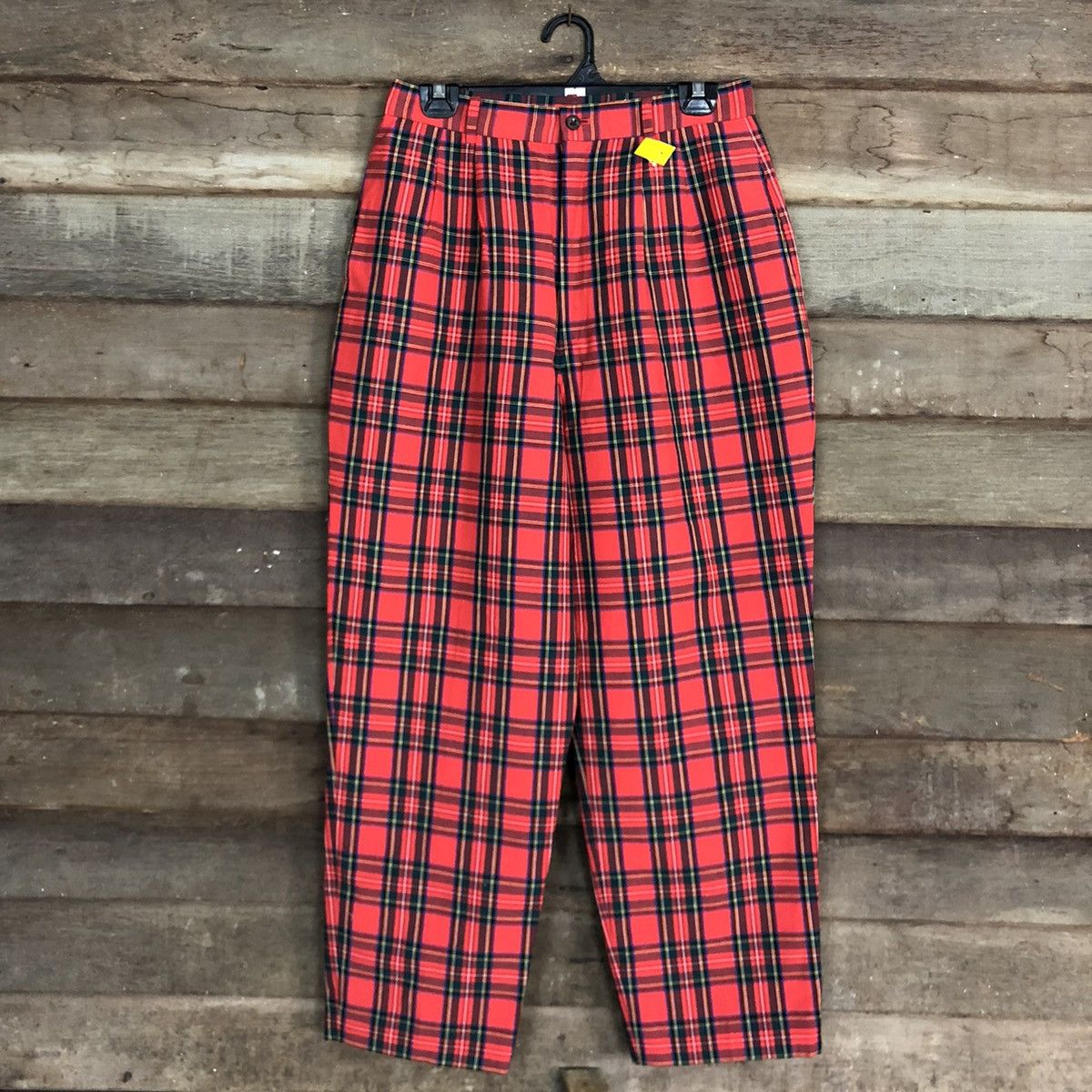 Japanese Brand × Seditionaries East Boy Red checkered punk Straight Pants #3877 Size US 28 / EU 44 - 1 Thumbnail