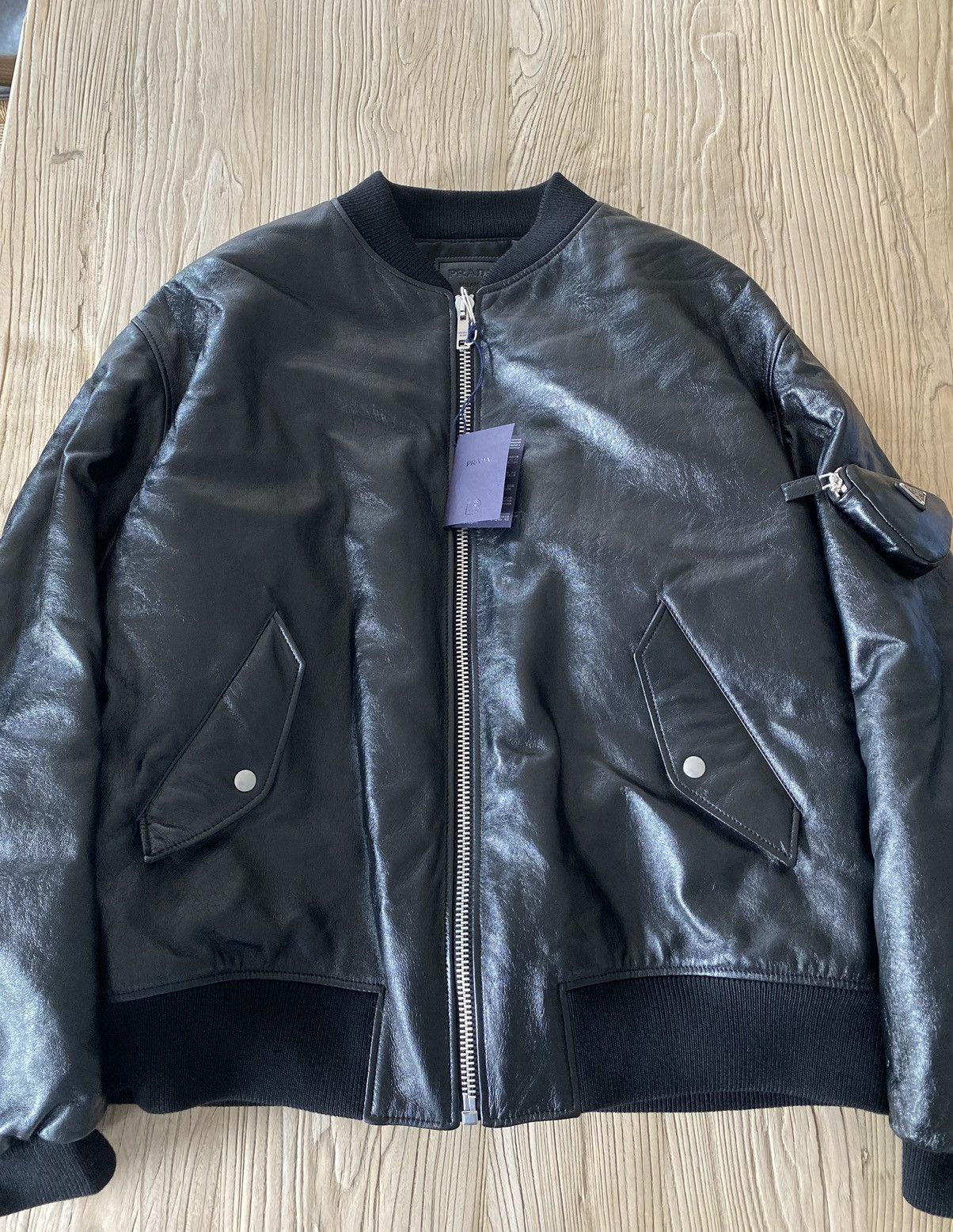 Prada GRAIL! Nappa Leather Bomber Size US L / EU 52-54 / 3 - 3 Thumbnail