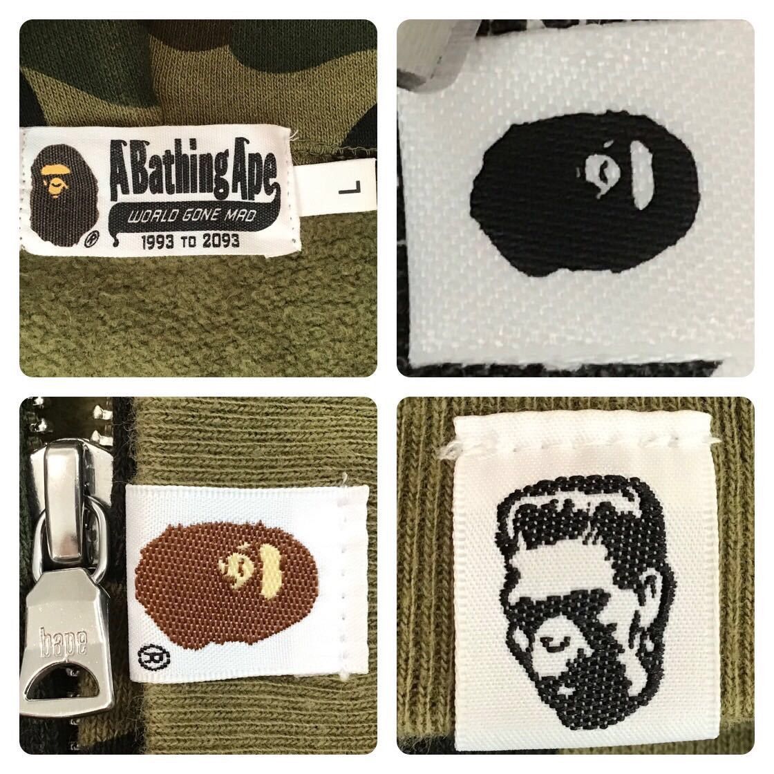 Bape BAPE × Minion Shark full zip hoodie 1st camo green APE Size US L / EU 52-54 / 3 - 7 Thumbnail