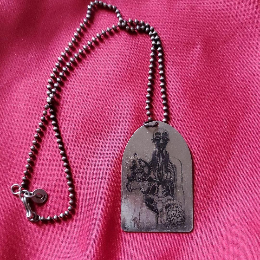 image of Undercover Human Body "organs" Necklace in Silver, Men's