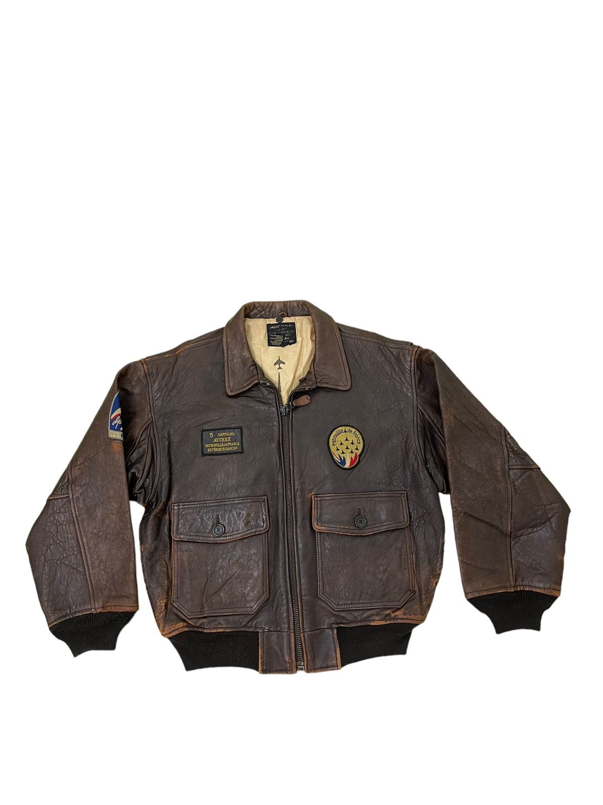 Avirex Type G-1 90s Avirex Patrouille de France Leather Jacket 1🟦 Size US M / EU 48-50 / 2 - 5 Thumbnail