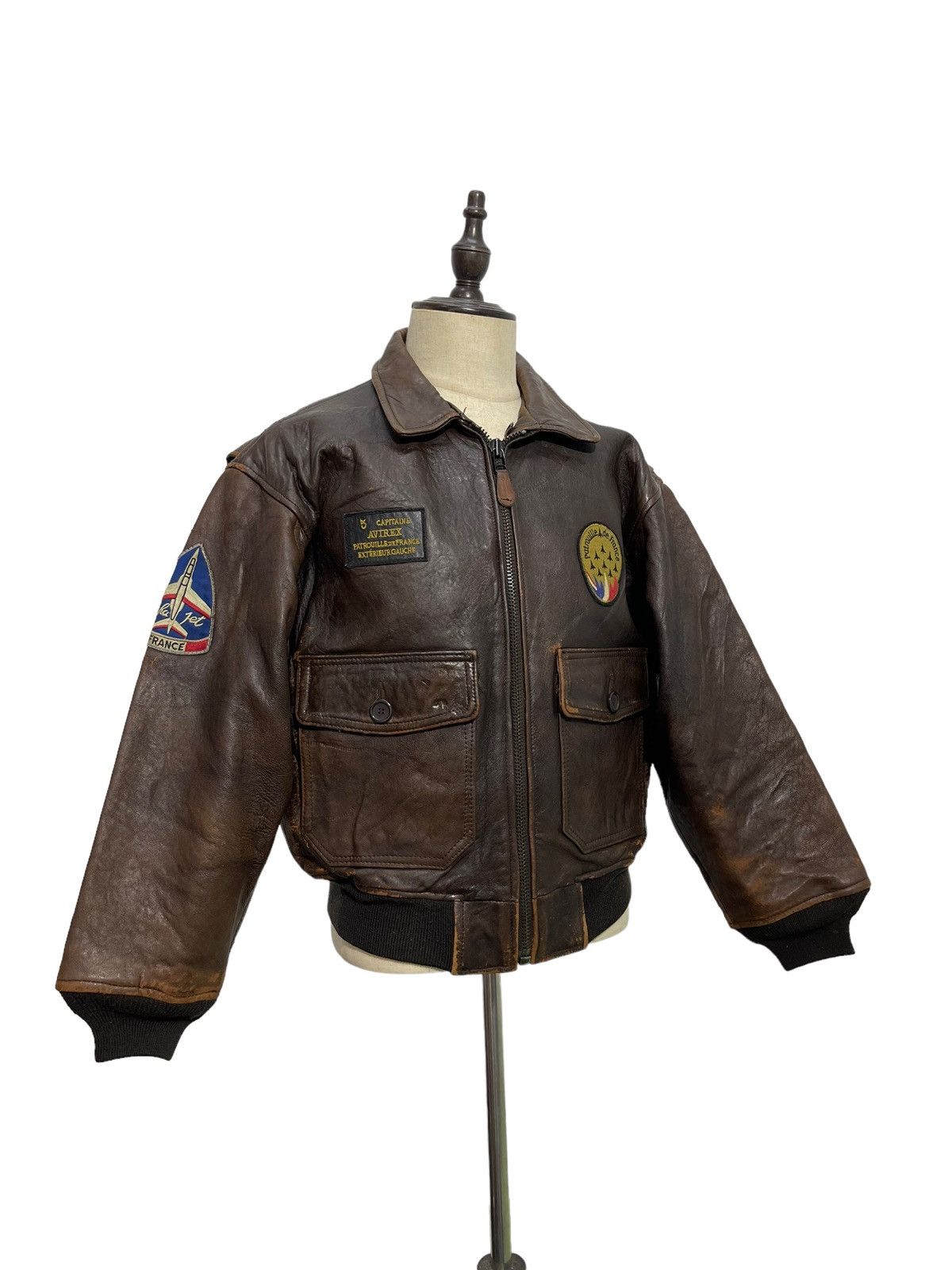 Avirex Type G-1 90s Avirex Patrouille de France Leather Jacket 1🟦 Size US M / EU 48-50 / 2 - 3 Thumbnail