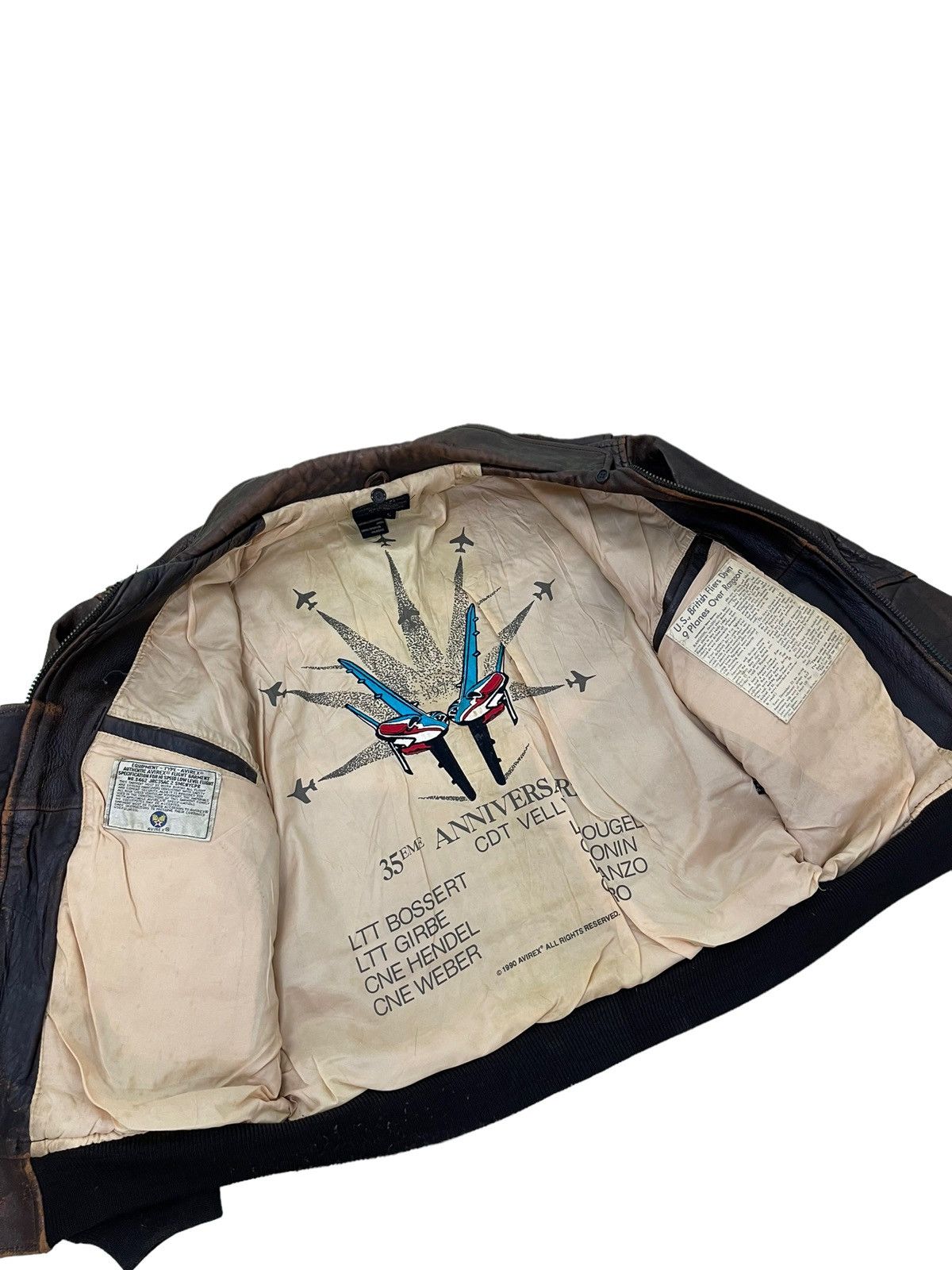 Avirex Type G-1 90s Avirex Patrouille de France Leather Jacket 1🟦 Size US M / EU 48-50 / 2 - 12 Thumbnail