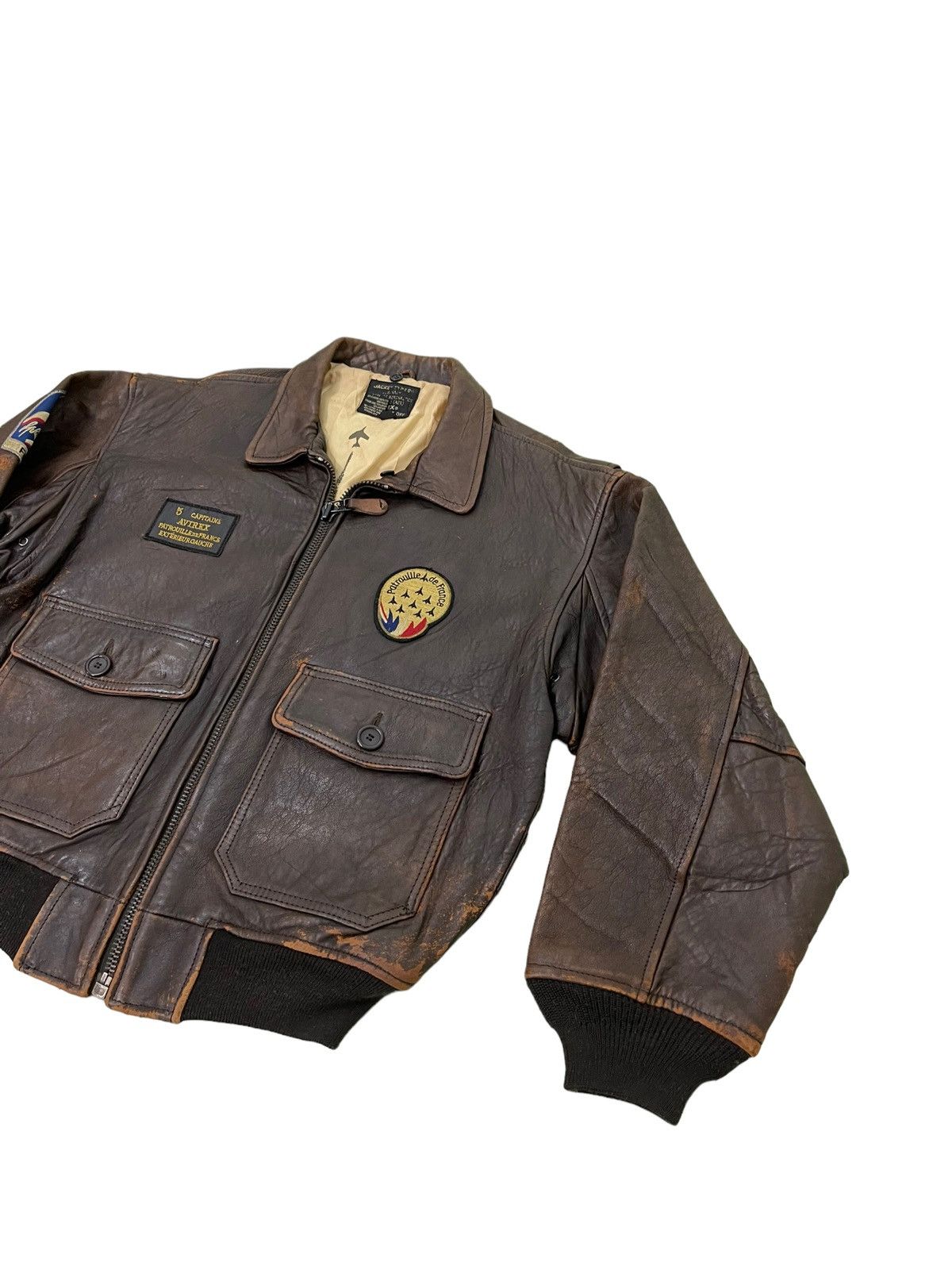 Avirex Type G-1 90s Avirex Patrouille de France Leather Jacket 1🟦 Size US M / EU 48-50 / 2 - 7 Thumbnail