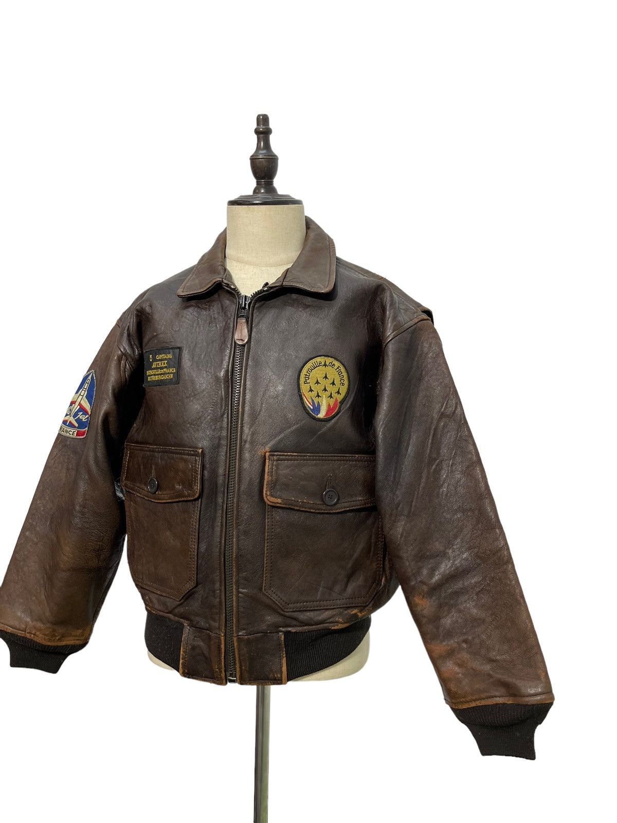Avirex Type G-1 90s Avirex Patrouille de France Leather Jacket 1🟦 Size US M / EU 48-50 / 2 - 4 Thumbnail