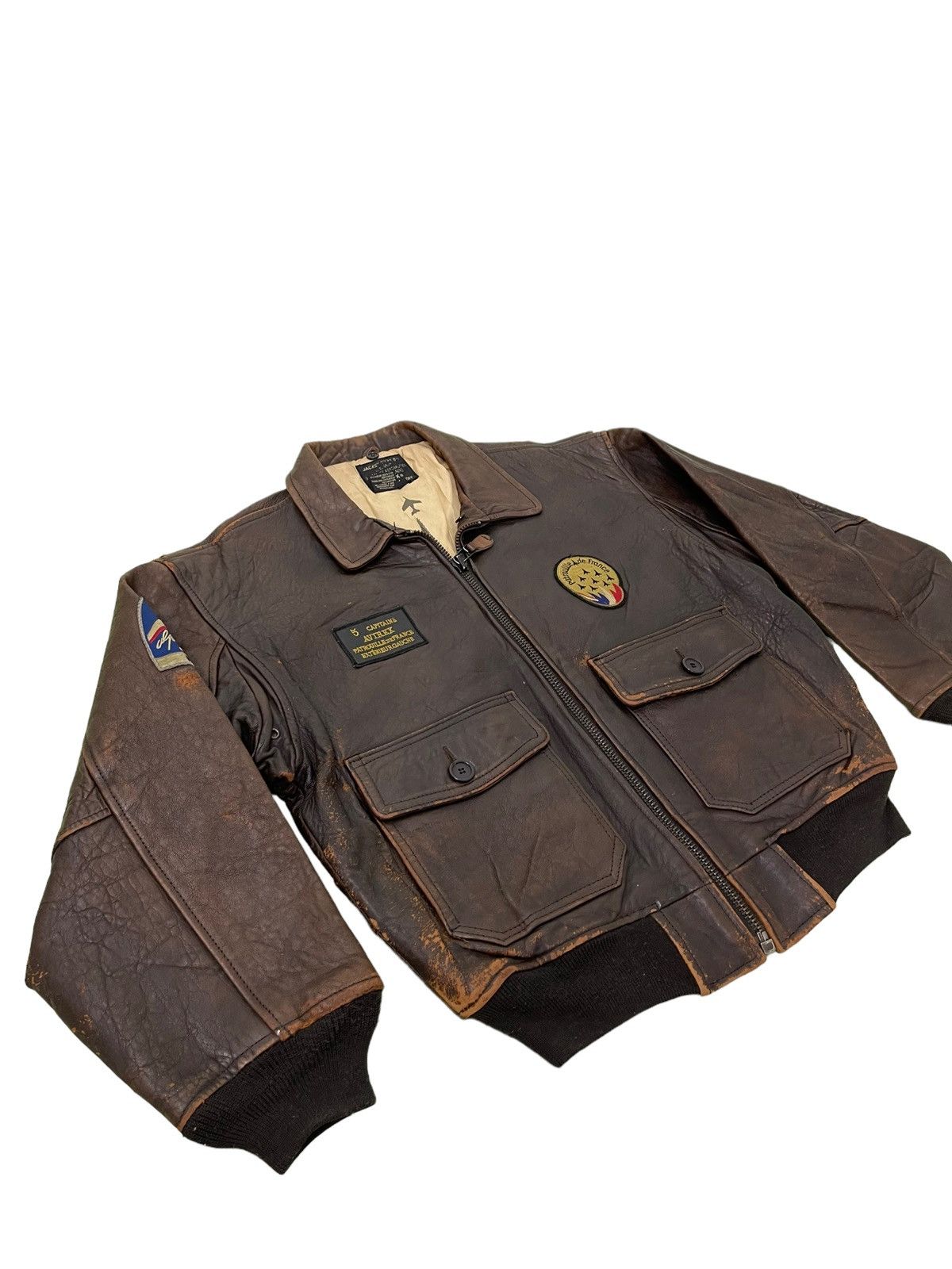 Avirex Type G-1 90s Avirex Patrouille de France Leather Jacket 1🟦 Size US M / EU 48-50 / 2 - 6 Thumbnail