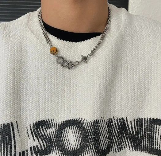 Jewelry × Vintage Retro purple smiley face necklace Size ONE SIZE - 1 Thumbnail