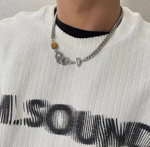 Jewelry × Vintage Retro purple smiley face necklace Size ONE SIZE - 2 Thumbnail