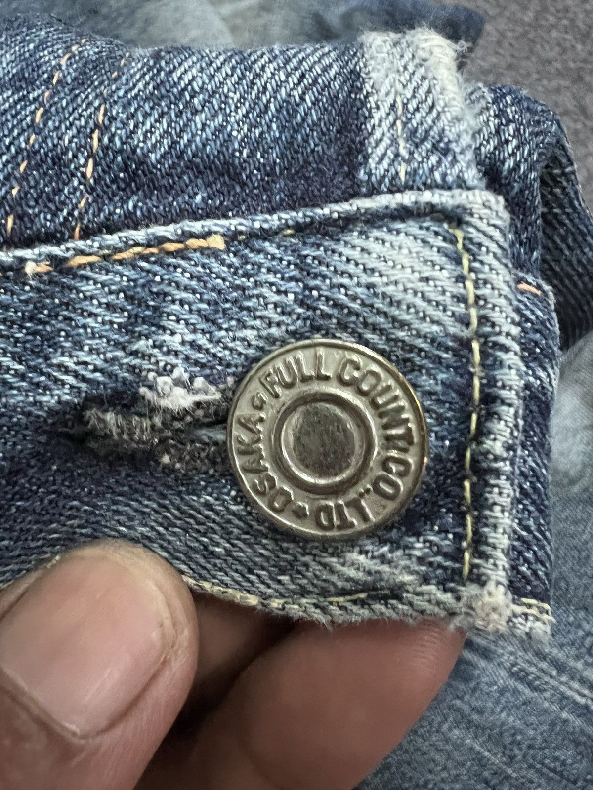 Full Count & Co. × Japanese Brand Vintage Thrashed distressed Denim Fullcount Size US 34 / EU 50 - 5 Thumbnail