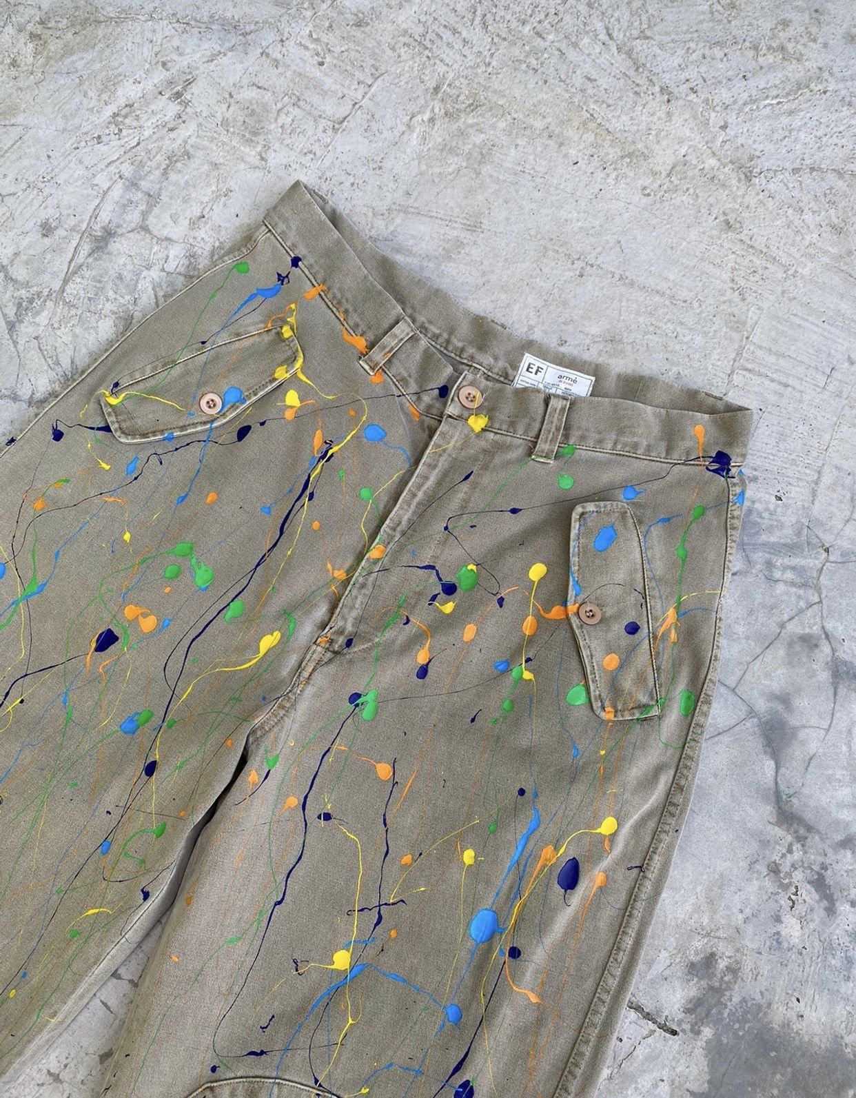 Japanese Brand × Vintage Vintage EF Arme De Purete Pant Custom Painted Size US 32 / EU 48 - 6 Thumbnail
