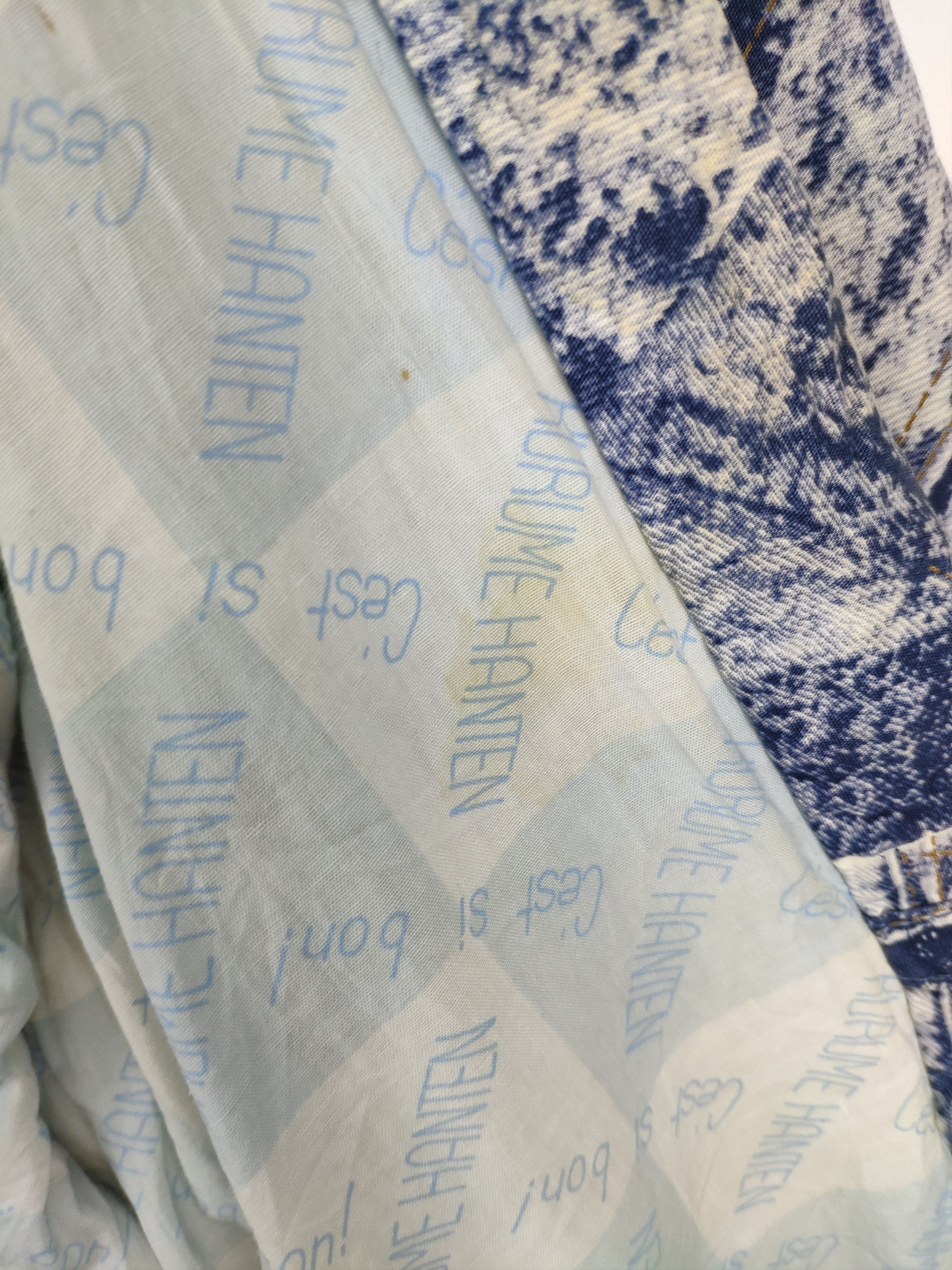 Japanese Brand × Vintage Vintage Noragi Kimono Cardigan Kapital Style Denim Print Size US L / EU 52-54 / 3 - 10 Thumbnail