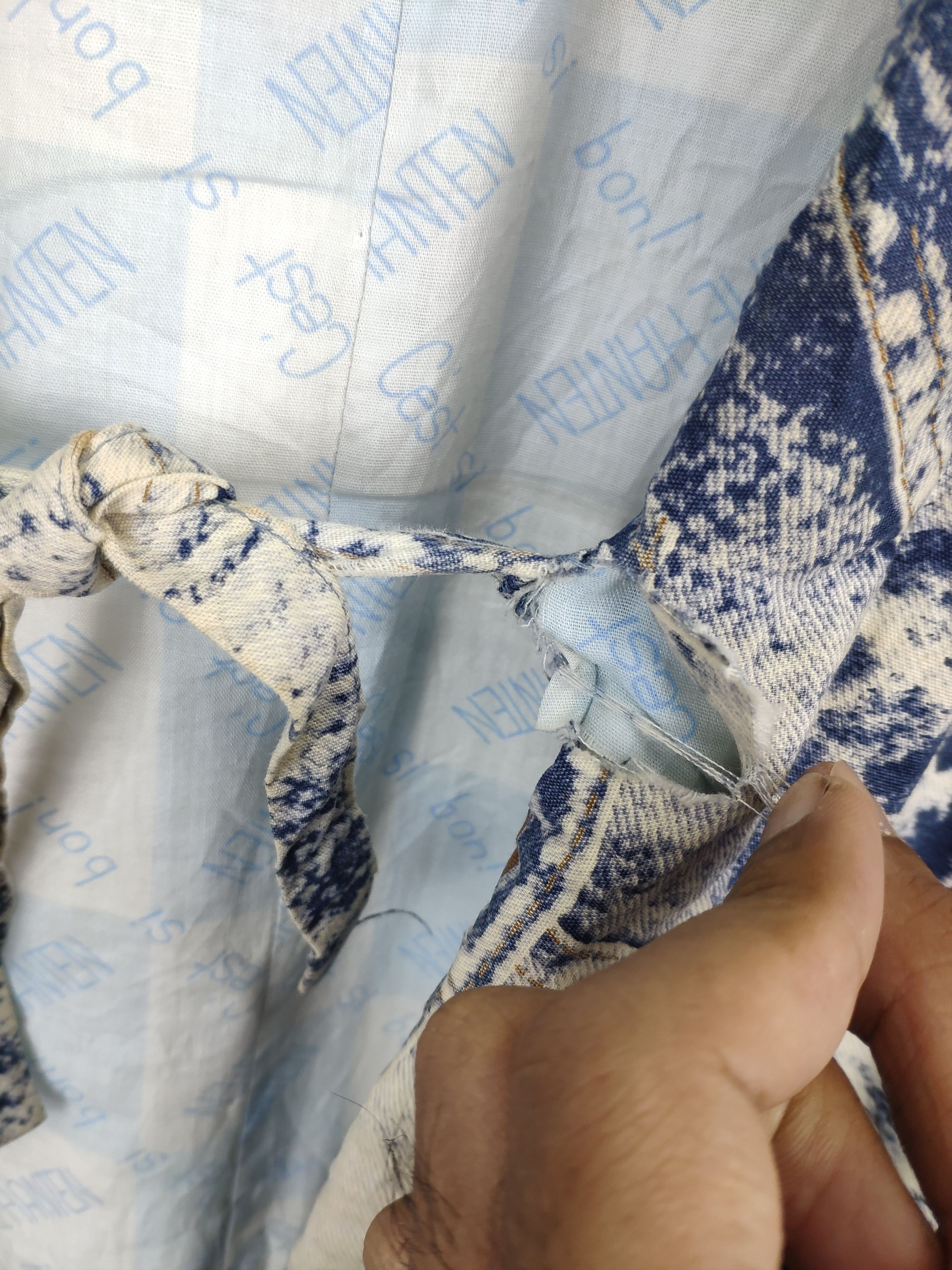 Japanese Brand × Vintage Vintage Noragi Kimono Cardigan Kapital Style Denim Print Size US L / EU 52-54 / 3 - 9 Thumbnail