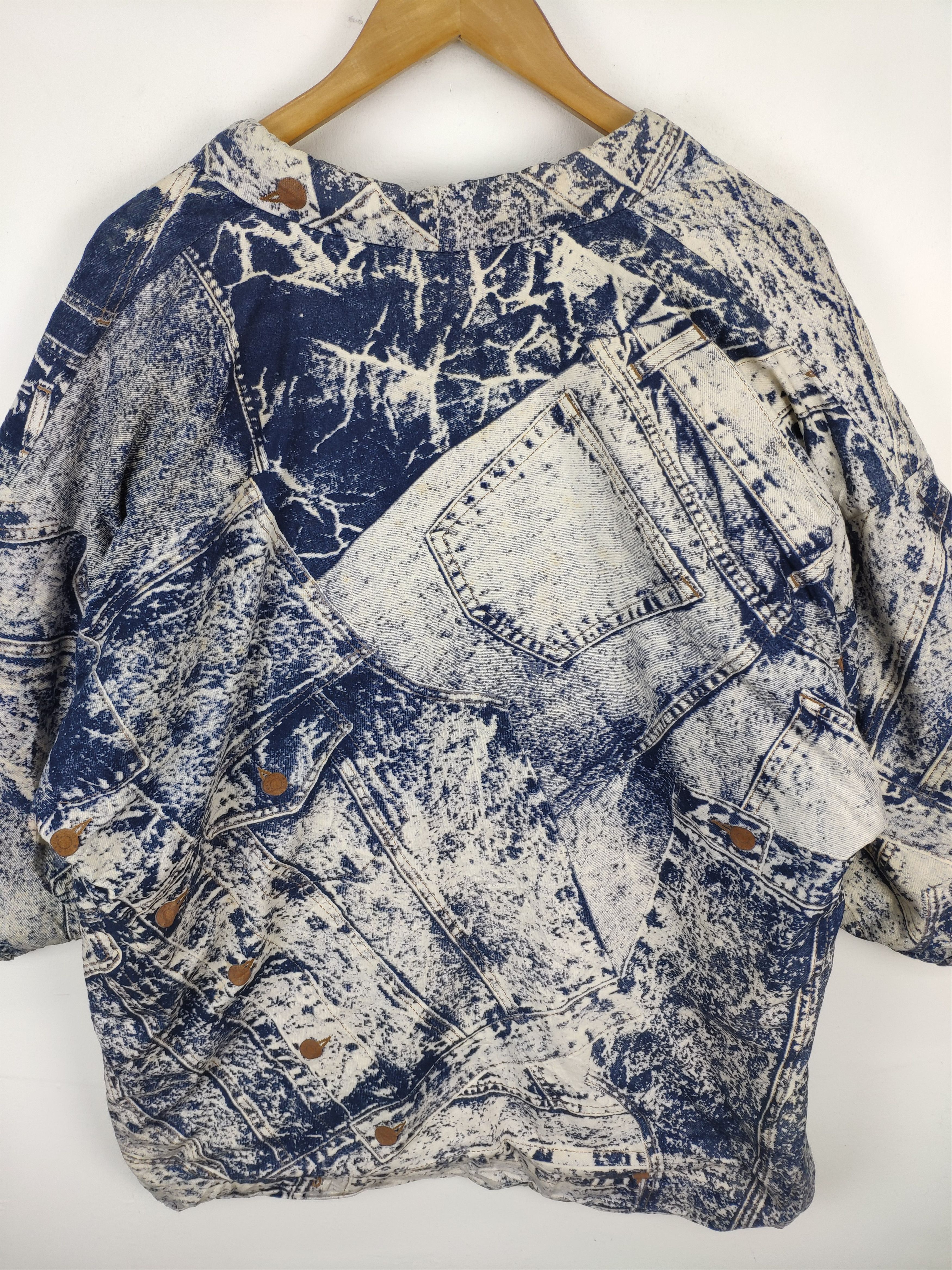 Japanese Brand × Vintage Vintage Noragi Kimono Cardigan Kapital Style Denim Print Size US L / EU 52-54 / 3 - 11 Thumbnail