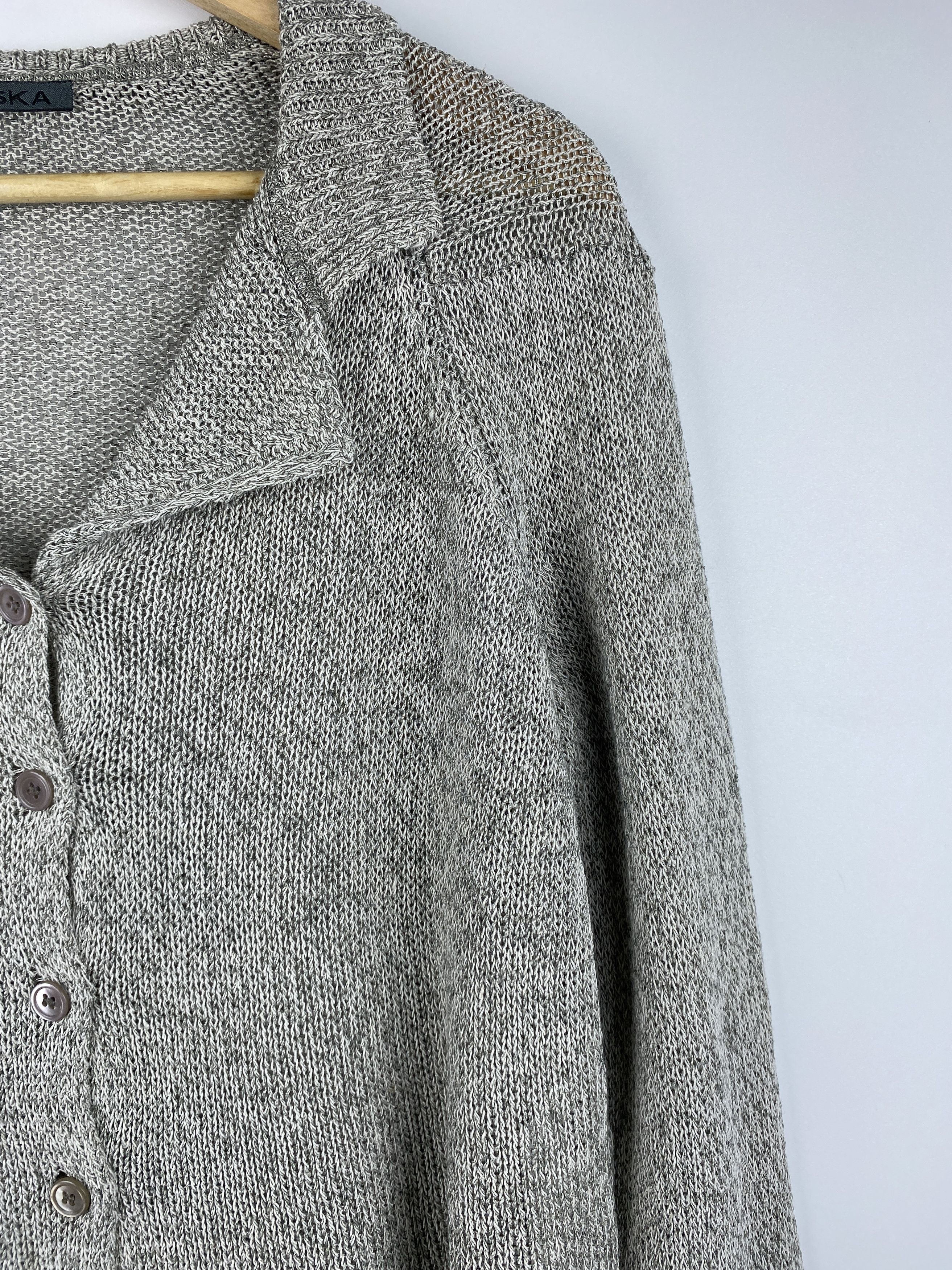 Designer × Japanese Brand Oska Linen Blend Knit Oversized Women's Cardigan Size S Size S / US 4 / IT 40 - 6 Thumbnail