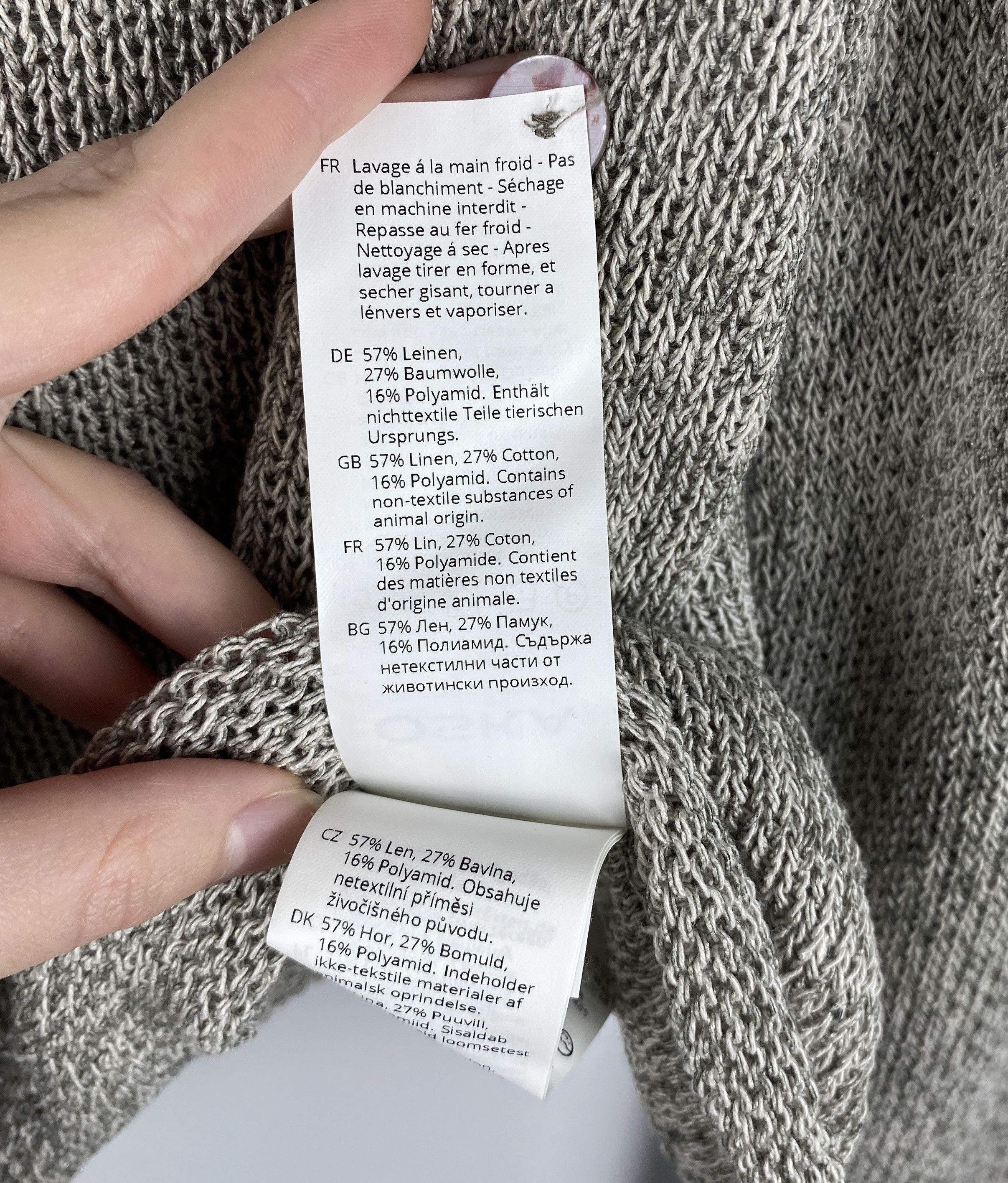 Designer × Japanese Brand Oska Linen Blend Knit Oversized Women's Cardigan Size S Size S / US 4 / IT 40 - 9 Thumbnail