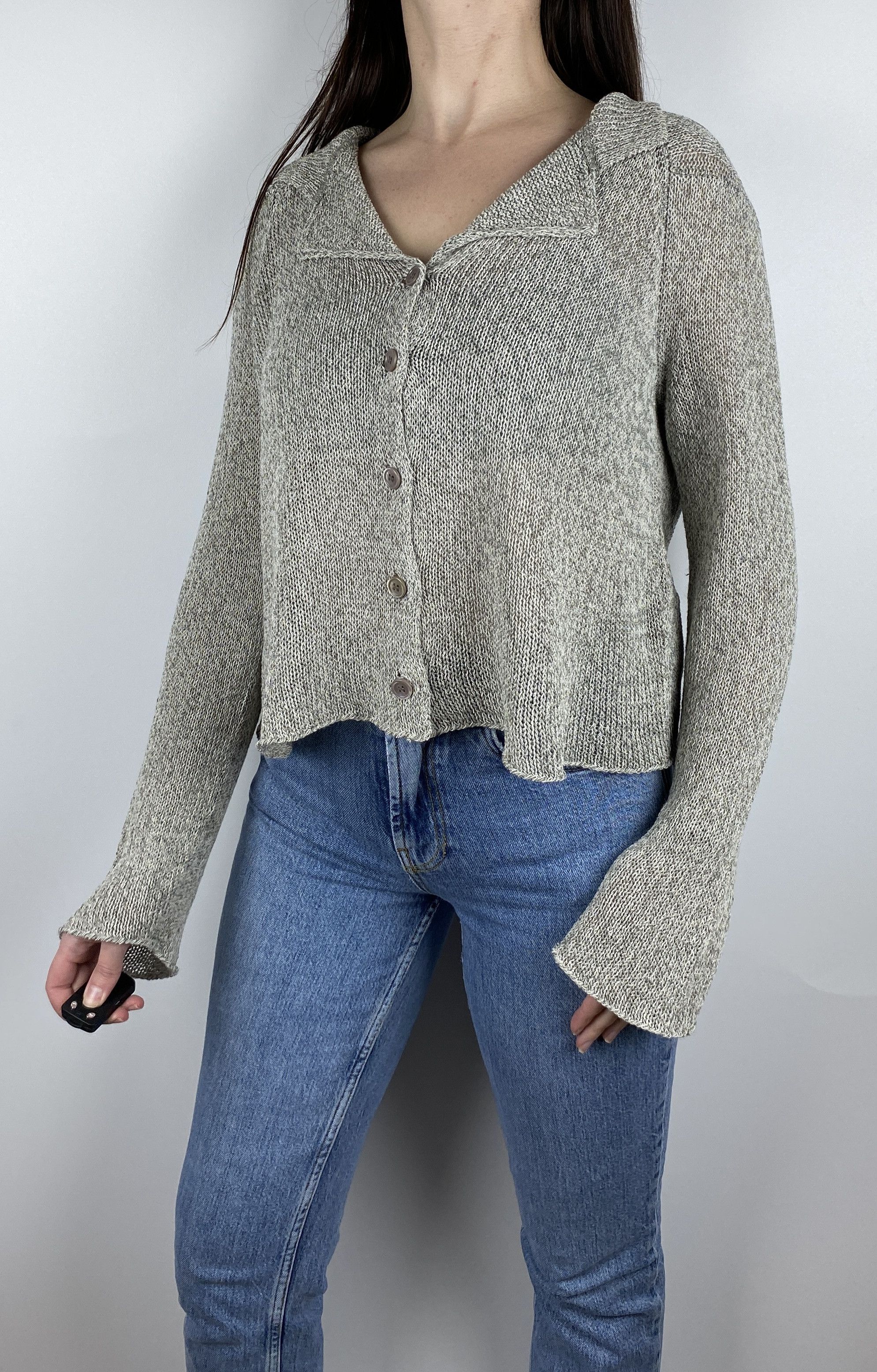 Oska Linen Blend Knit Oversized Women's Cardigan Size S