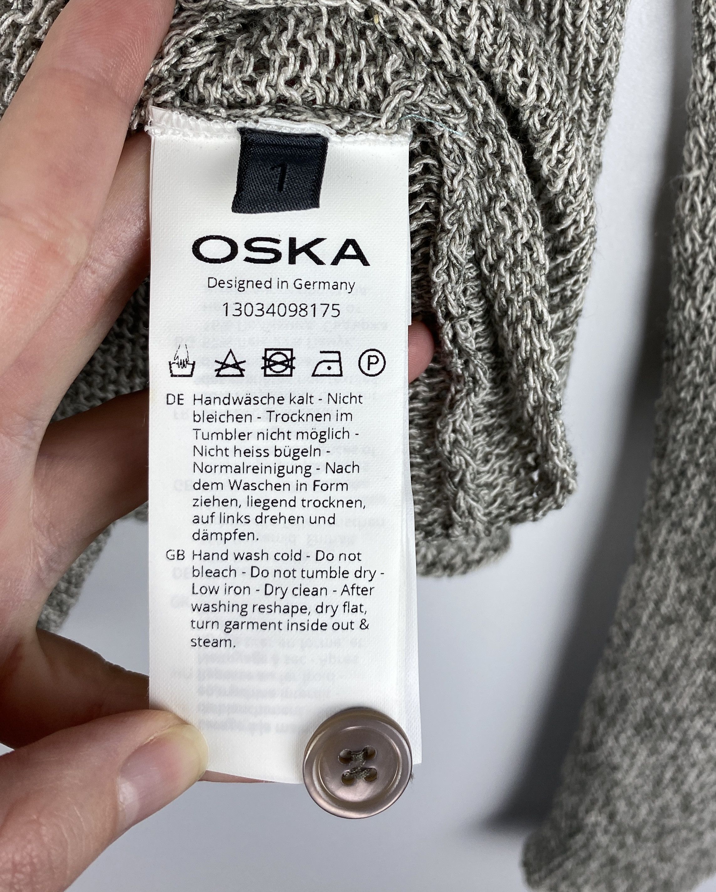Designer × Japanese Brand Oska Linen Blend Knit Oversized Women's Cardigan Size S Size S / US 4 / IT 40 - 8 Thumbnail