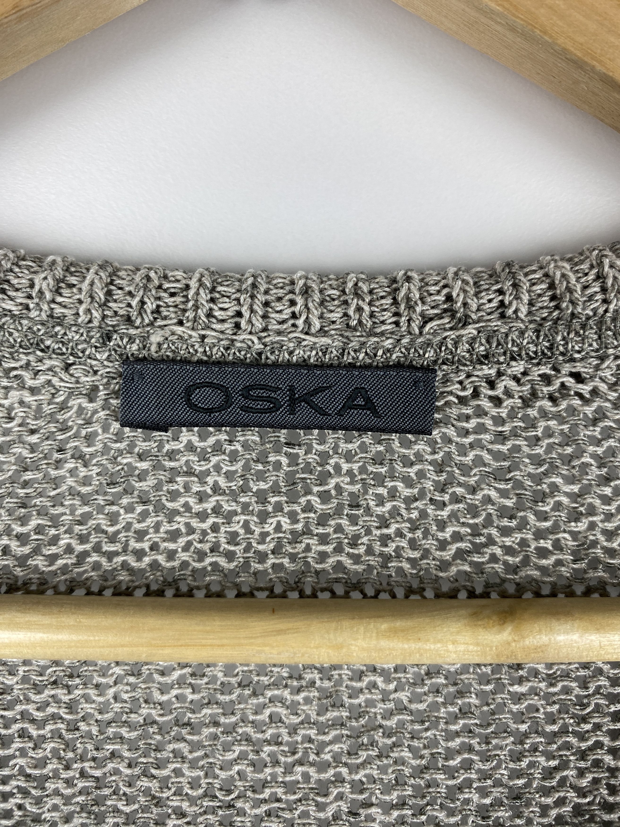 Designer × Japanese Brand Oska Linen Blend Knit Oversized Women's Cardigan Size S Size S / US 4 / IT 40 - 7 Thumbnail