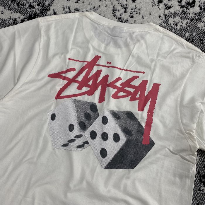 Stussy STUSSY 2 DICE TEE NATURAL IN MEDIUM | Grailed