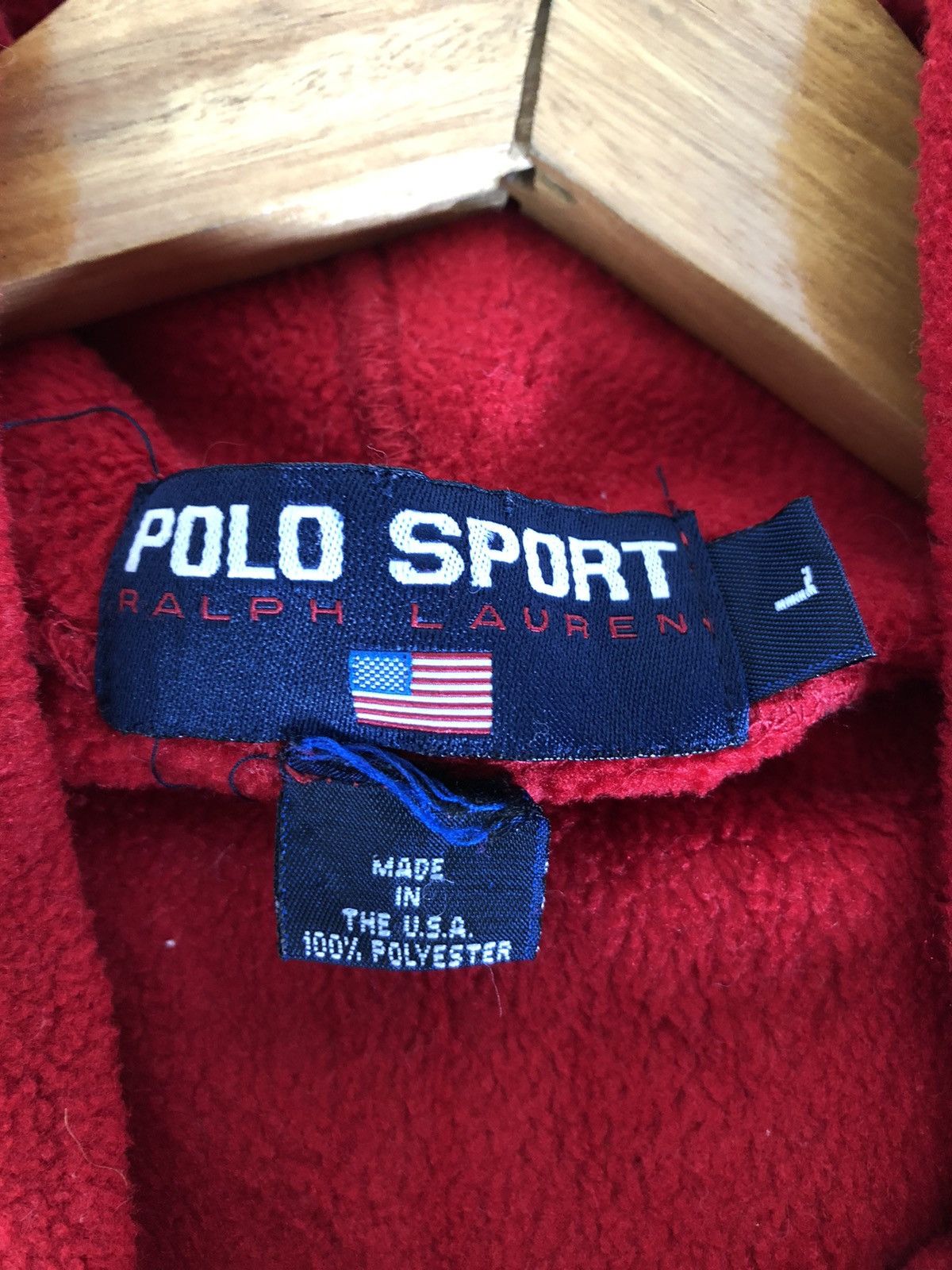 Polo Ralph Lauren POLO Ralph Lauren Fleece hoodies USA logo good condition Size US L / EU 52-54 / 3 - 6 Thumbnail