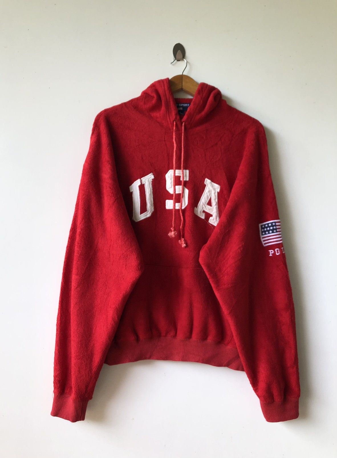 Polo Ralph Lauren POLO Ralph Lauren Fleece hoodies USA logo good condition Size US L / EU 52-54 / 3 - 2 Thumbnail