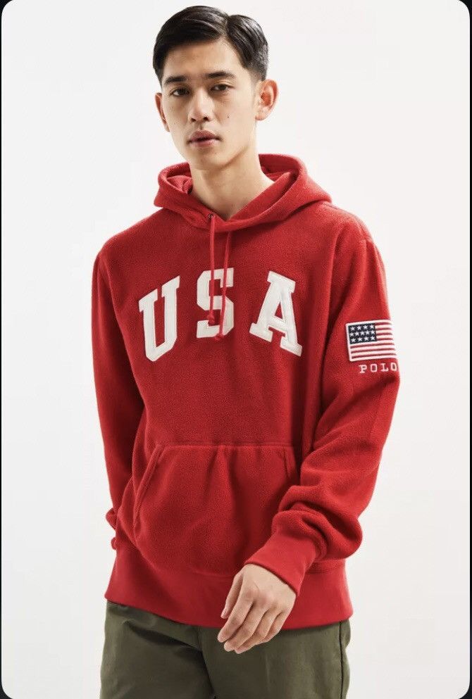 Polo Ralph Lauren POLO Ralph Lauren Fleece hoodies USA logo good condition Size US L / EU 52-54 / 3 - 1 Thumbnail