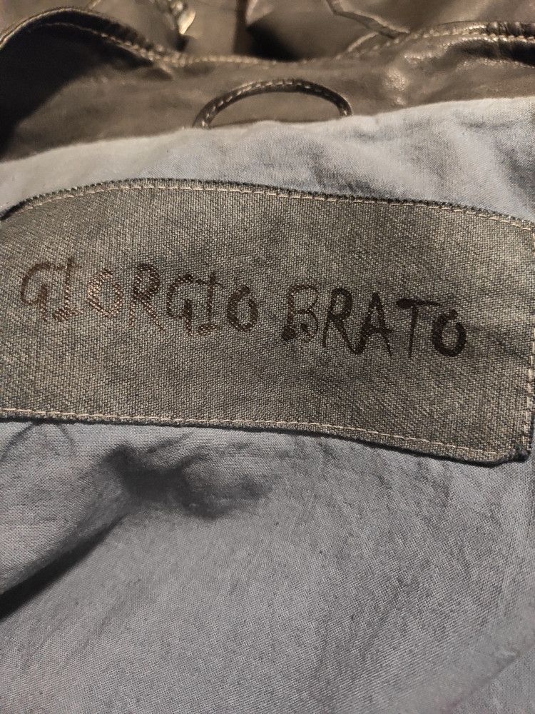 Giorgio Brato Washed leather biker jacket.Like GUIDI or Julius Size US M / EU 48-50 / 2 - 5 Thumbnail
