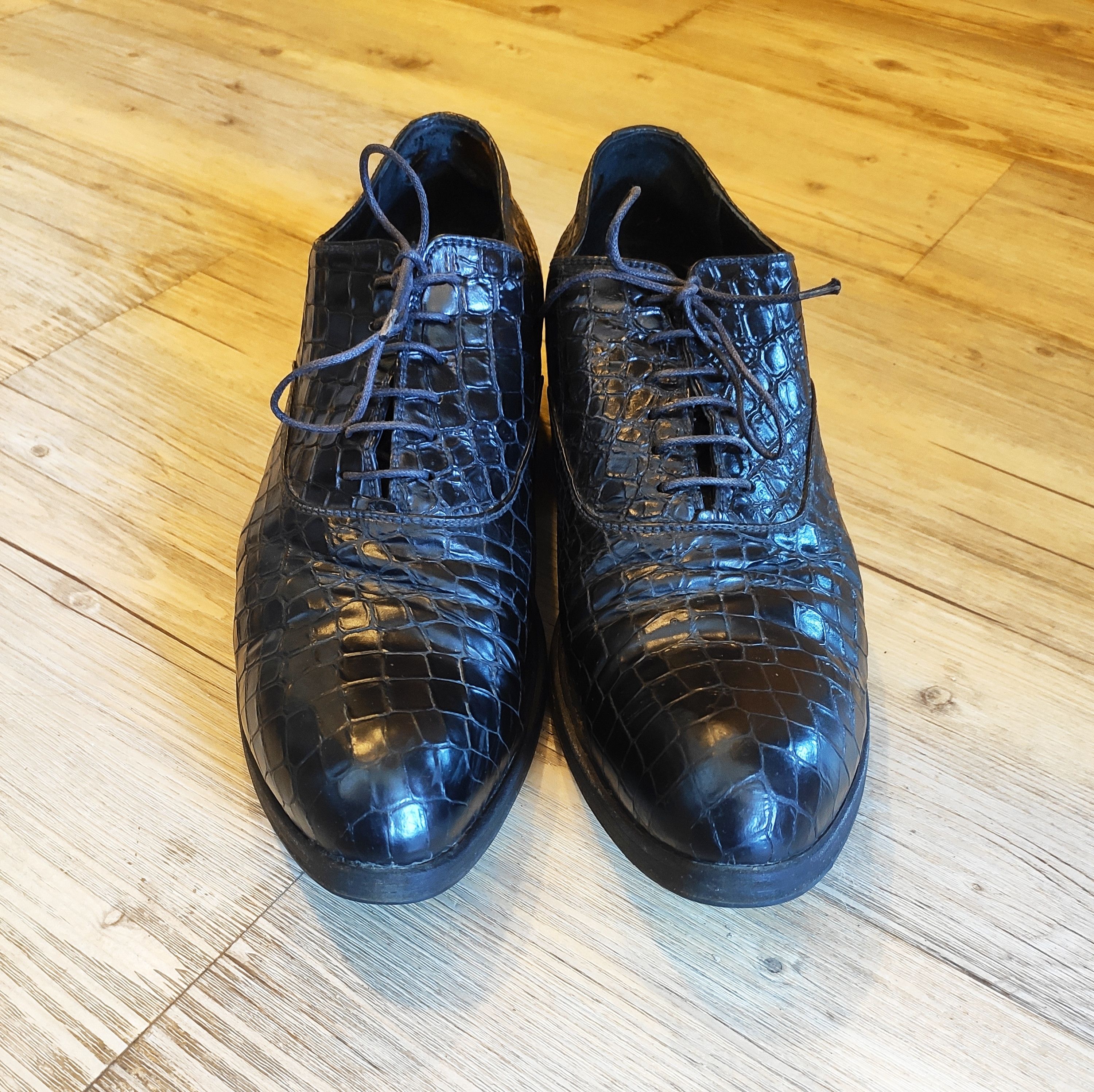 Gianni Barbato Burnt coco leather derbies.Like Saint Laurent or Guidi Size US 10.5 / EU 43-44 - 2 Thumbnail