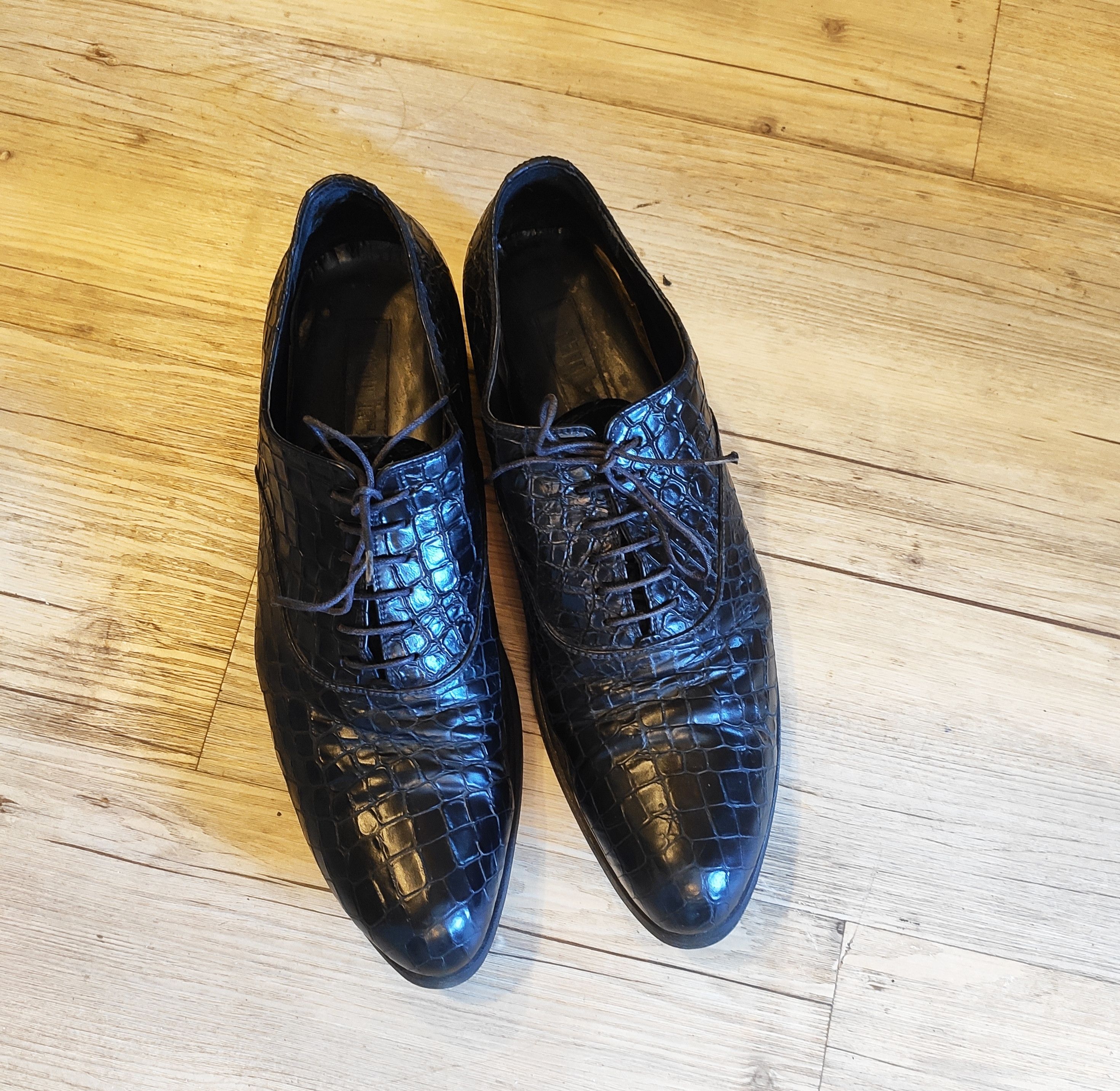 Gianni Barbato Burnt coco leather derbies.Like Saint Laurent or Guidi Size US 10.5 / EU 43-44 - 3 Thumbnail