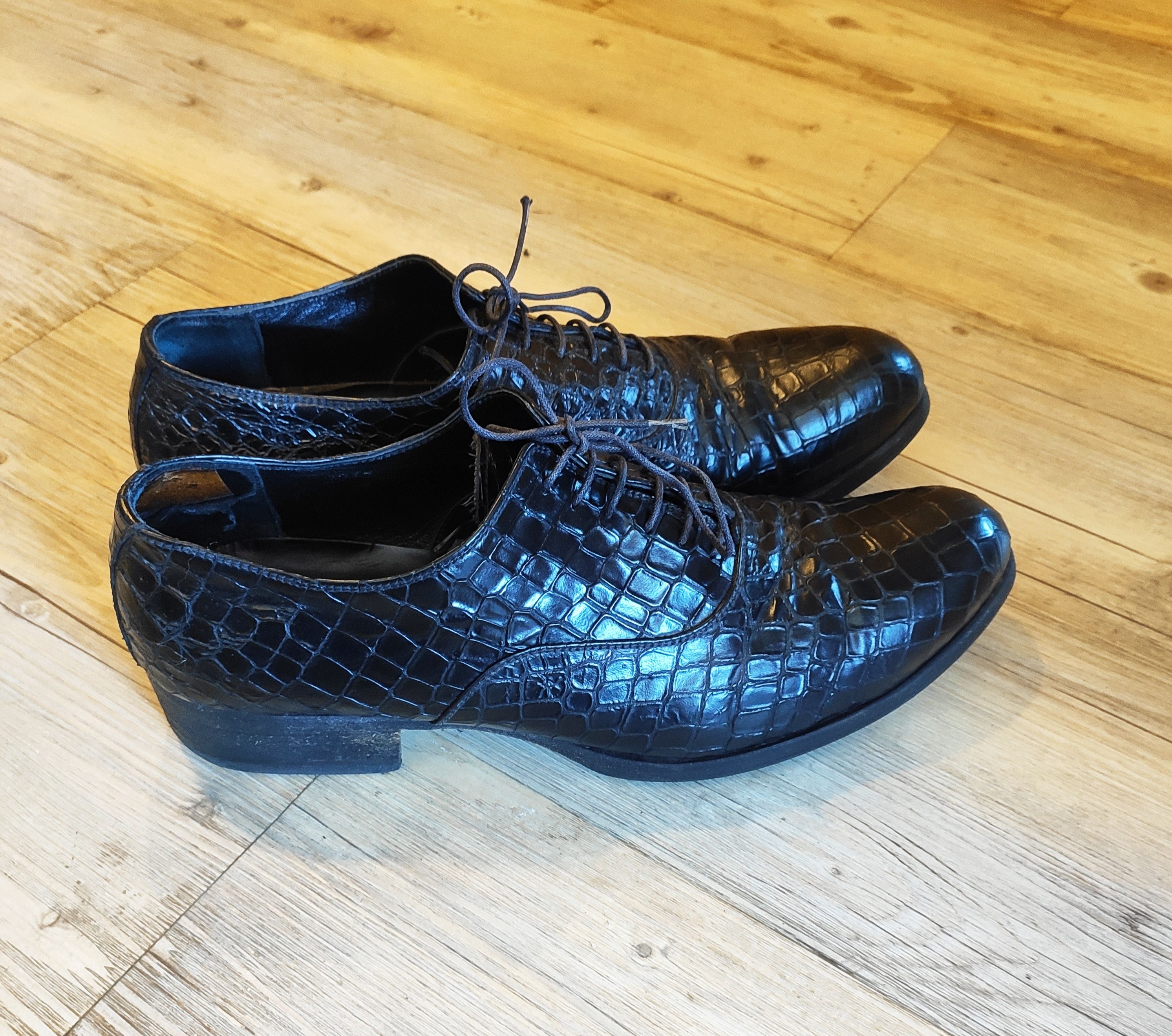 Gianni Barbato Burnt coco leather derbies.Like Saint Laurent or Guidi Size US 10.5 / EU 43-44 - 5 Thumbnail