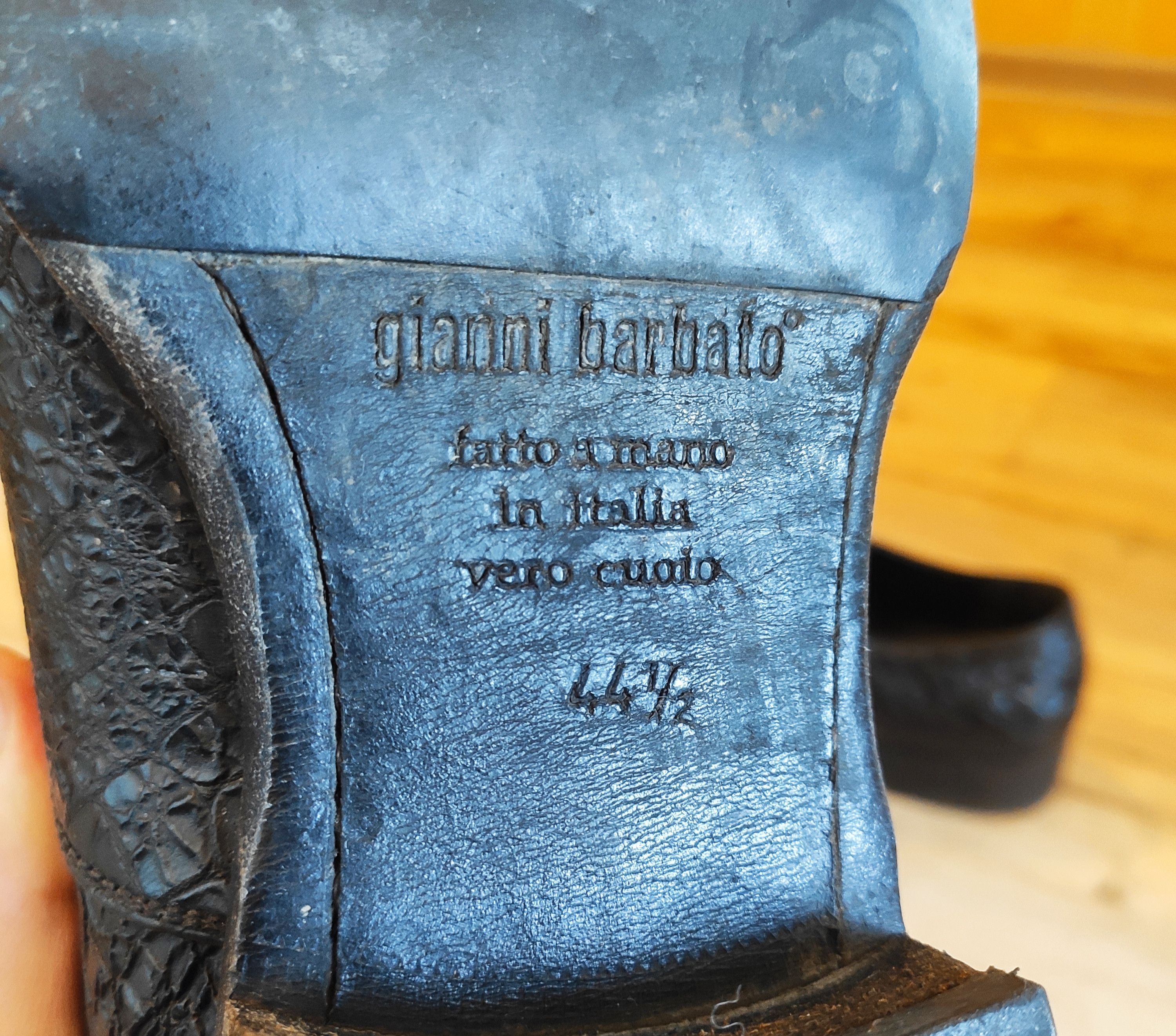 Gianni Barbato Burnt coco leather derbies.Like Saint Laurent or Guidi Size US 10.5 / EU 43-44 - 7 Thumbnail