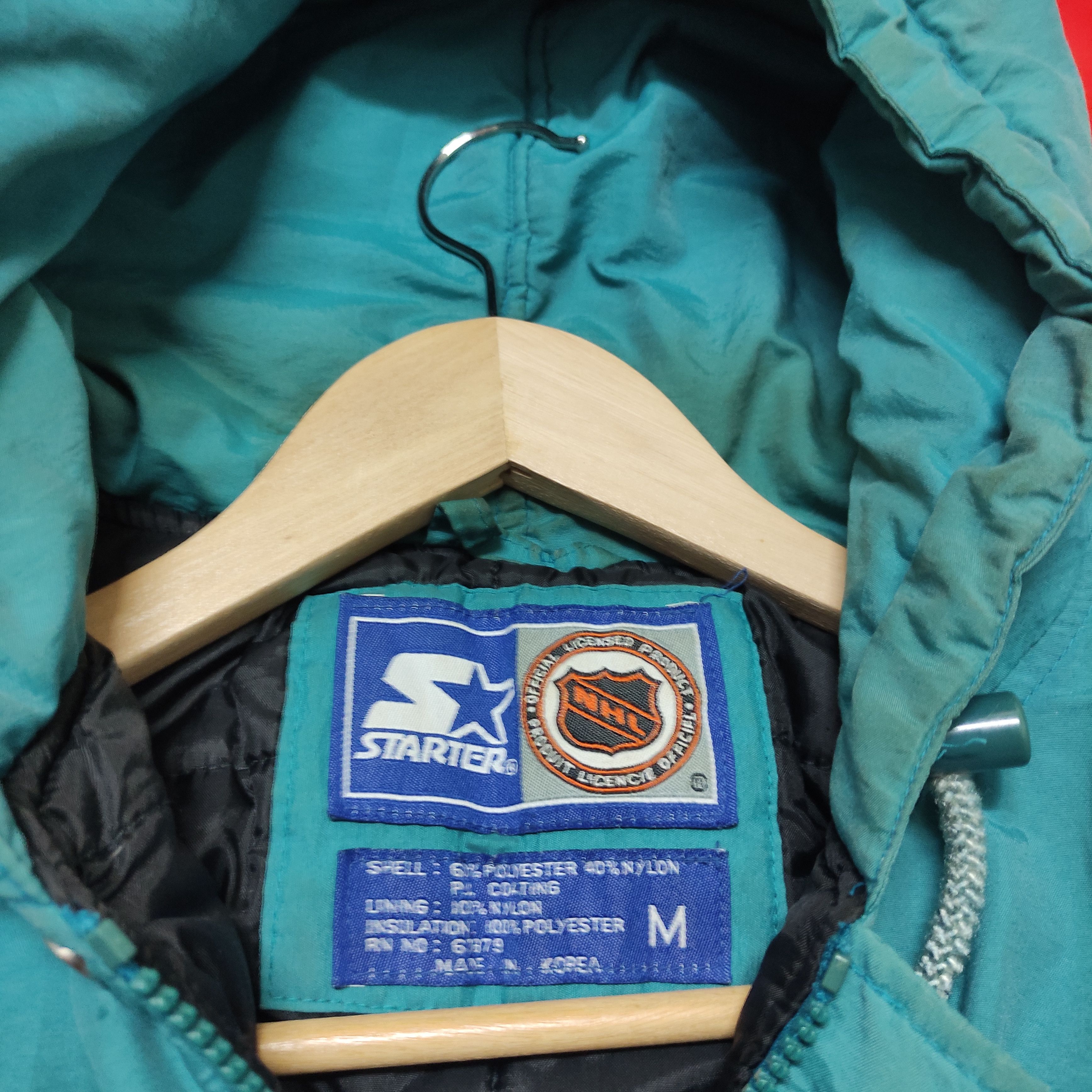 Starter × Vintage Vintage San Jose Sharks starter Jacket Size US XL / EU 56 / 4 - 3 Thumbnail