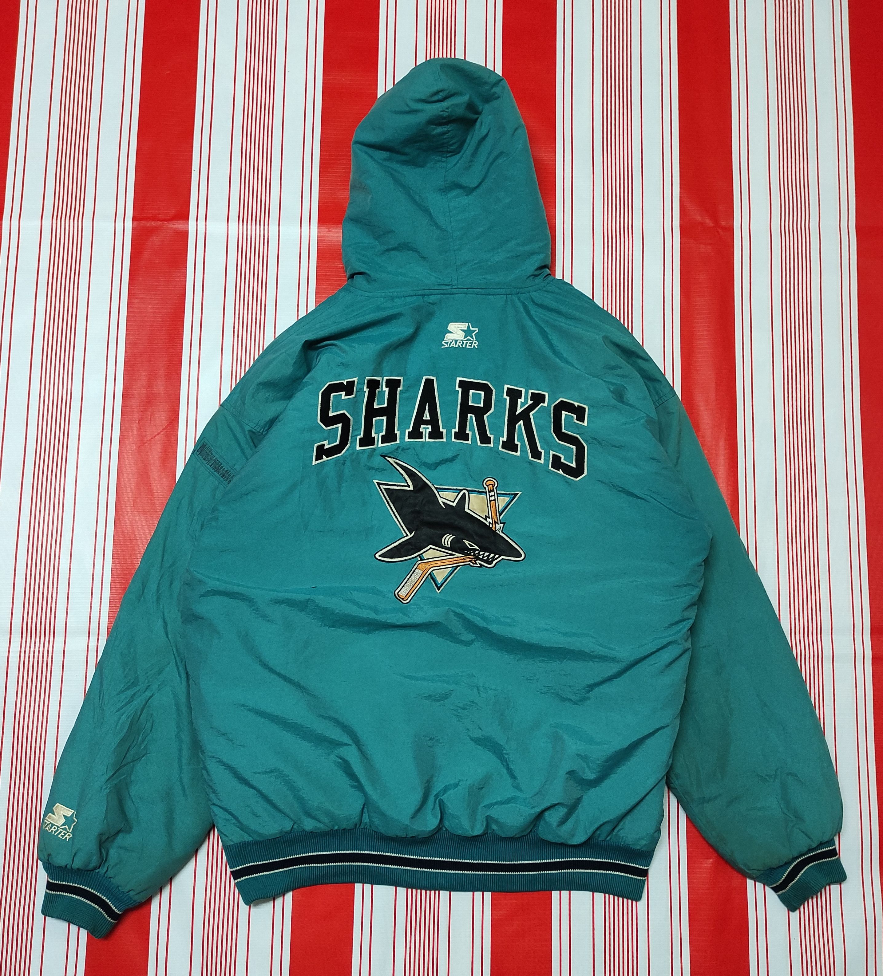 Starter × Vintage Vintage San Jose Sharks starter Jacket Size US XL / EU 56 / 4 - 1 Thumbnail