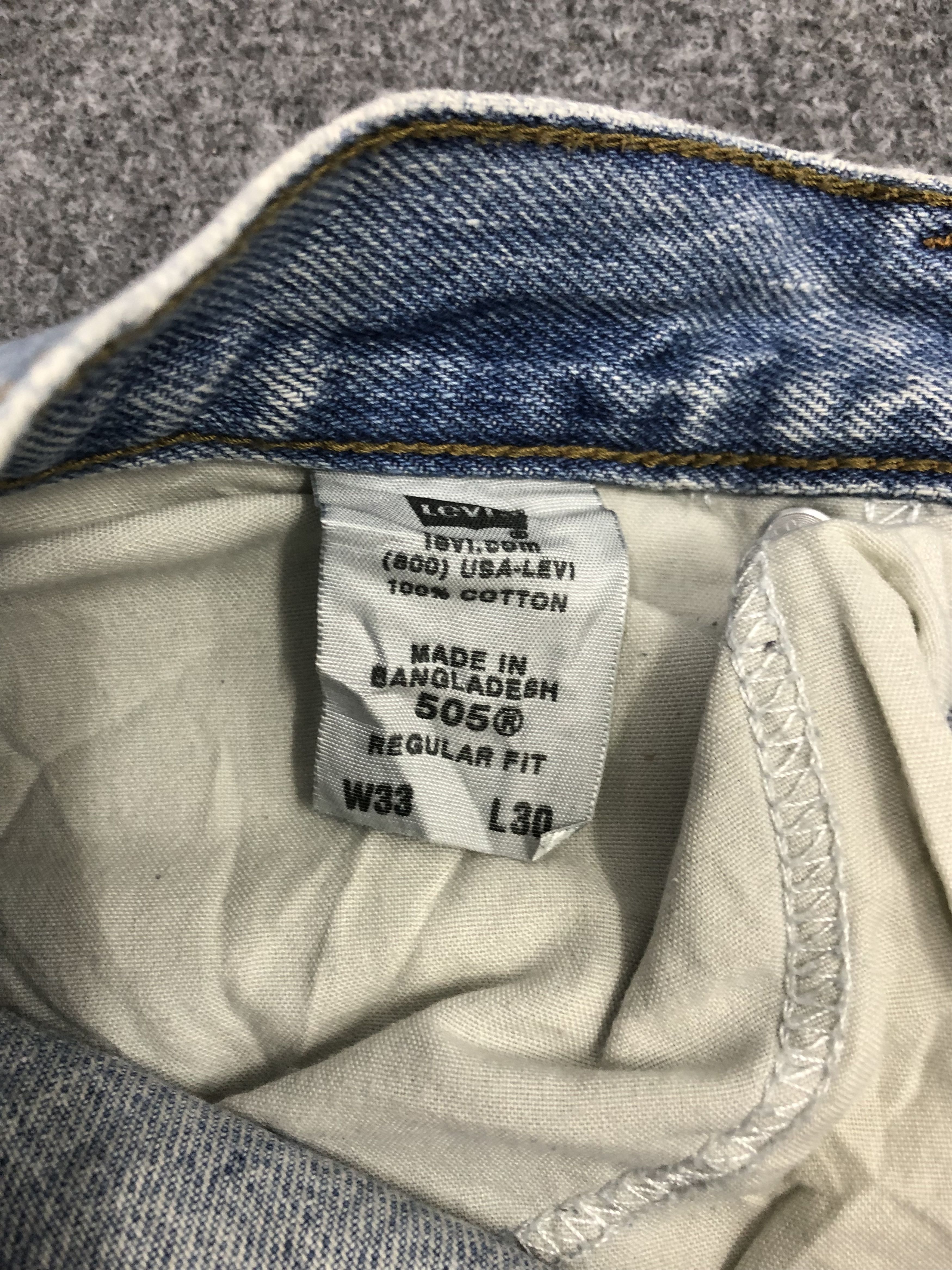 Levi's × Vintage Vintage Levis 505 Light Wash Jeans DP0993 Size US 34 / EU 50 - 6 Thumbnail