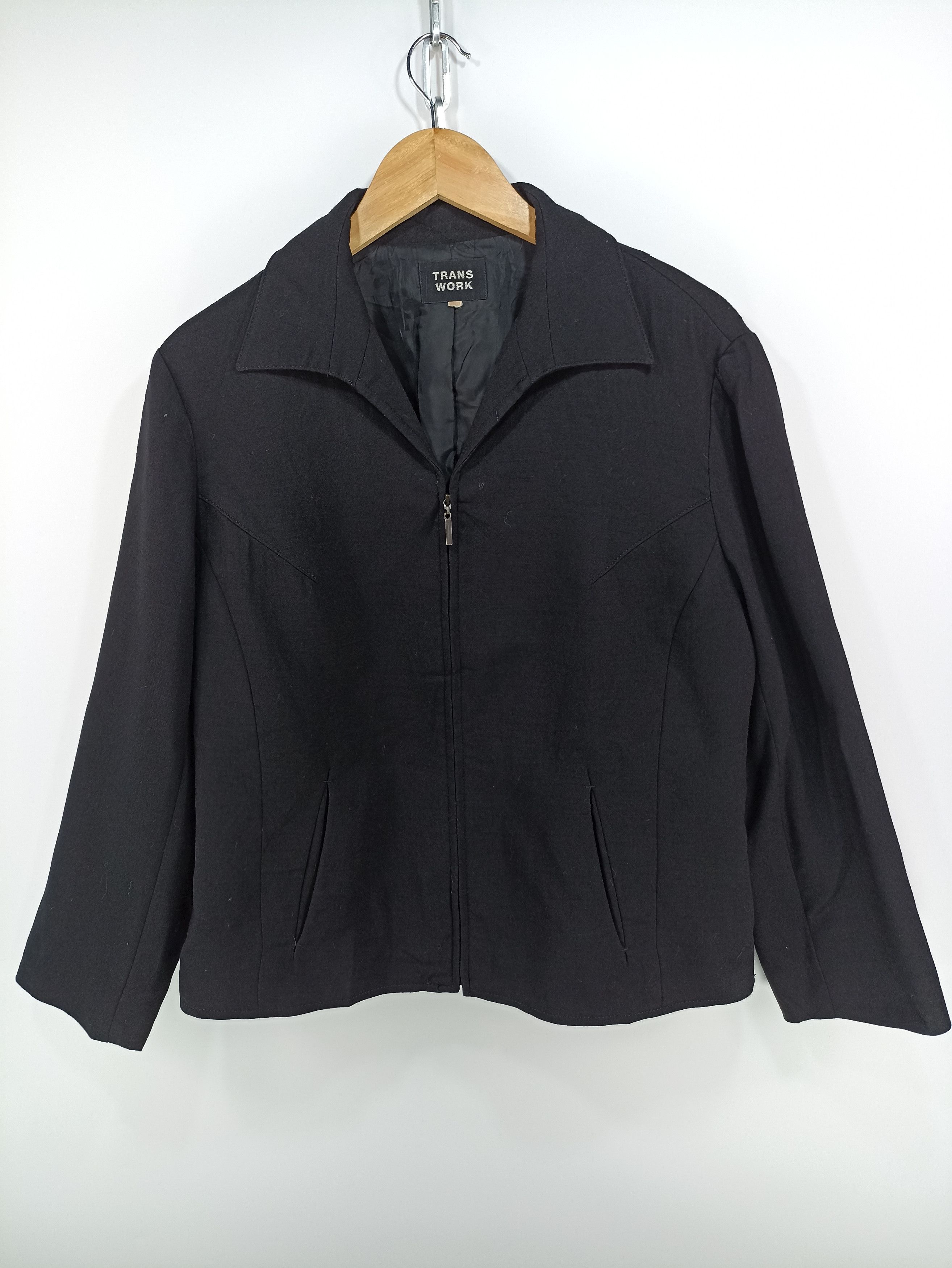 image of Sensations Bomber Jacket x Vintage Trans Work Jacket in Black, Men's (Size Small)