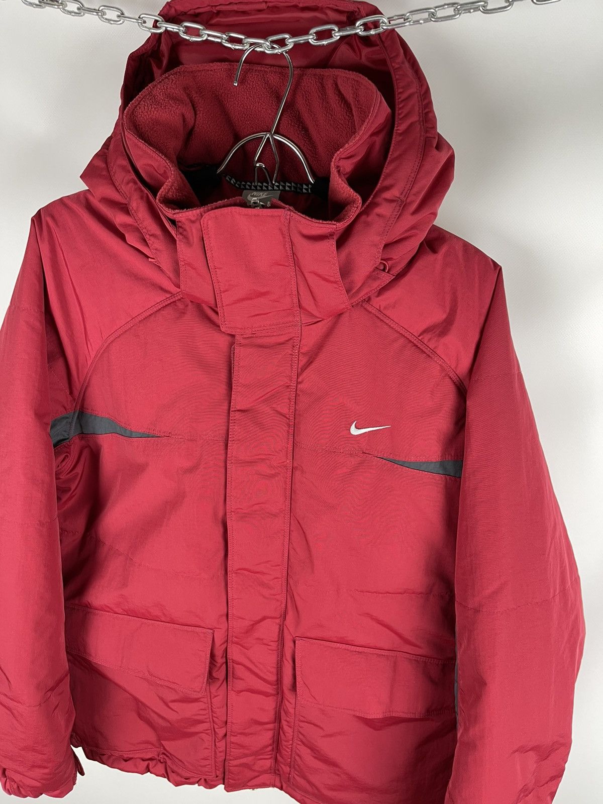 Nike Nike vintage y2k red big swoosh logo puffer jacket Size US M / EU 48-50 / 2 - 6 Thumbnail