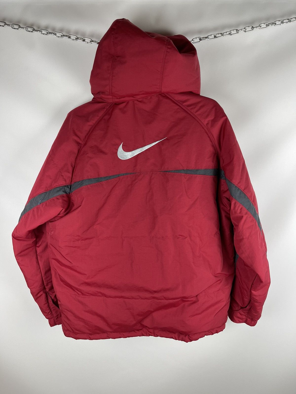 Nike Nike vintage y2k red big swoosh logo puffer jacket Size US M / EU 48-50 / 2 - 1 Thumbnail