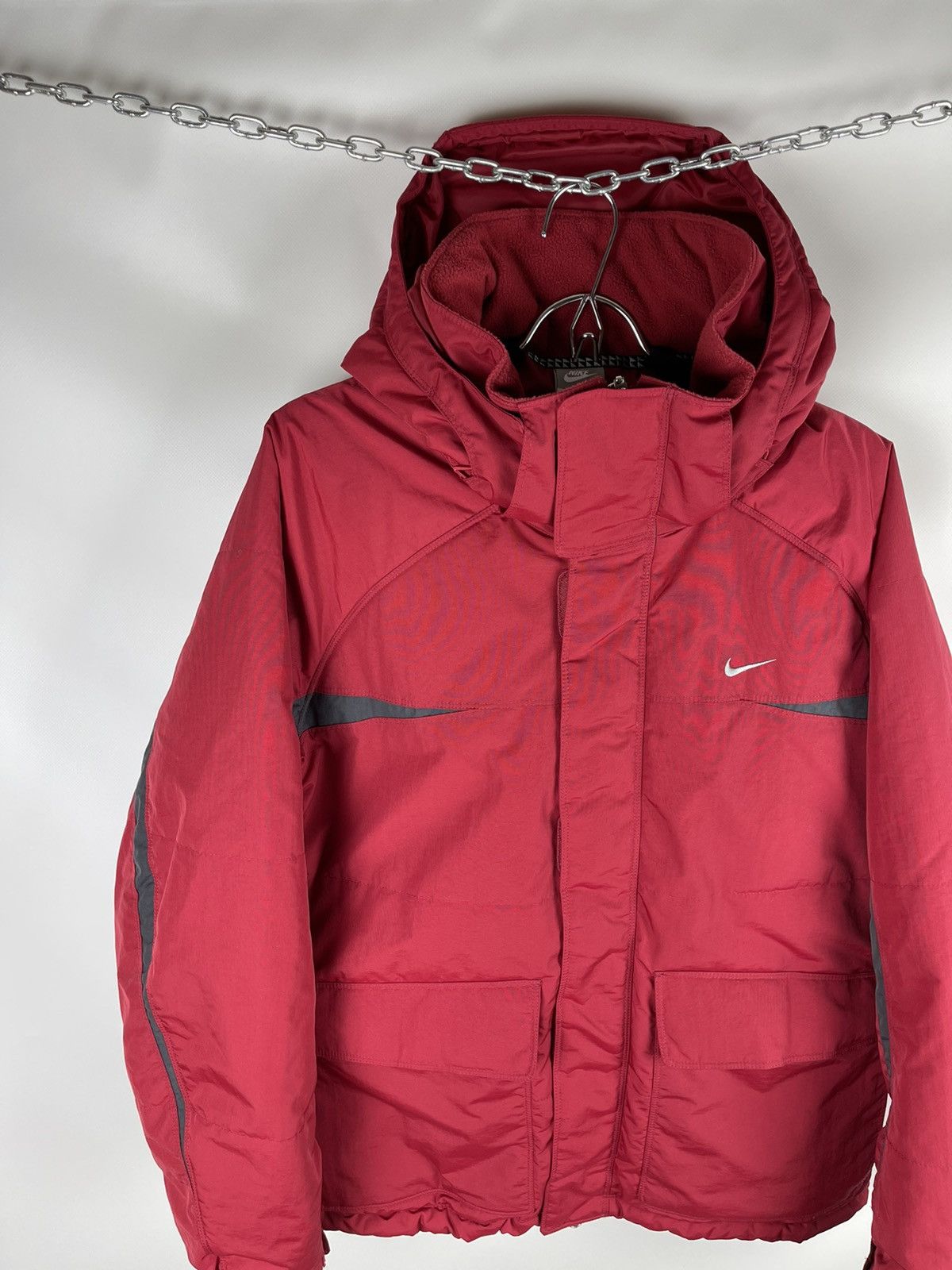 Nike Nike vintage y2k red big swoosh logo puffer jacket Size US M / EU 48-50 / 2 - 3 Thumbnail