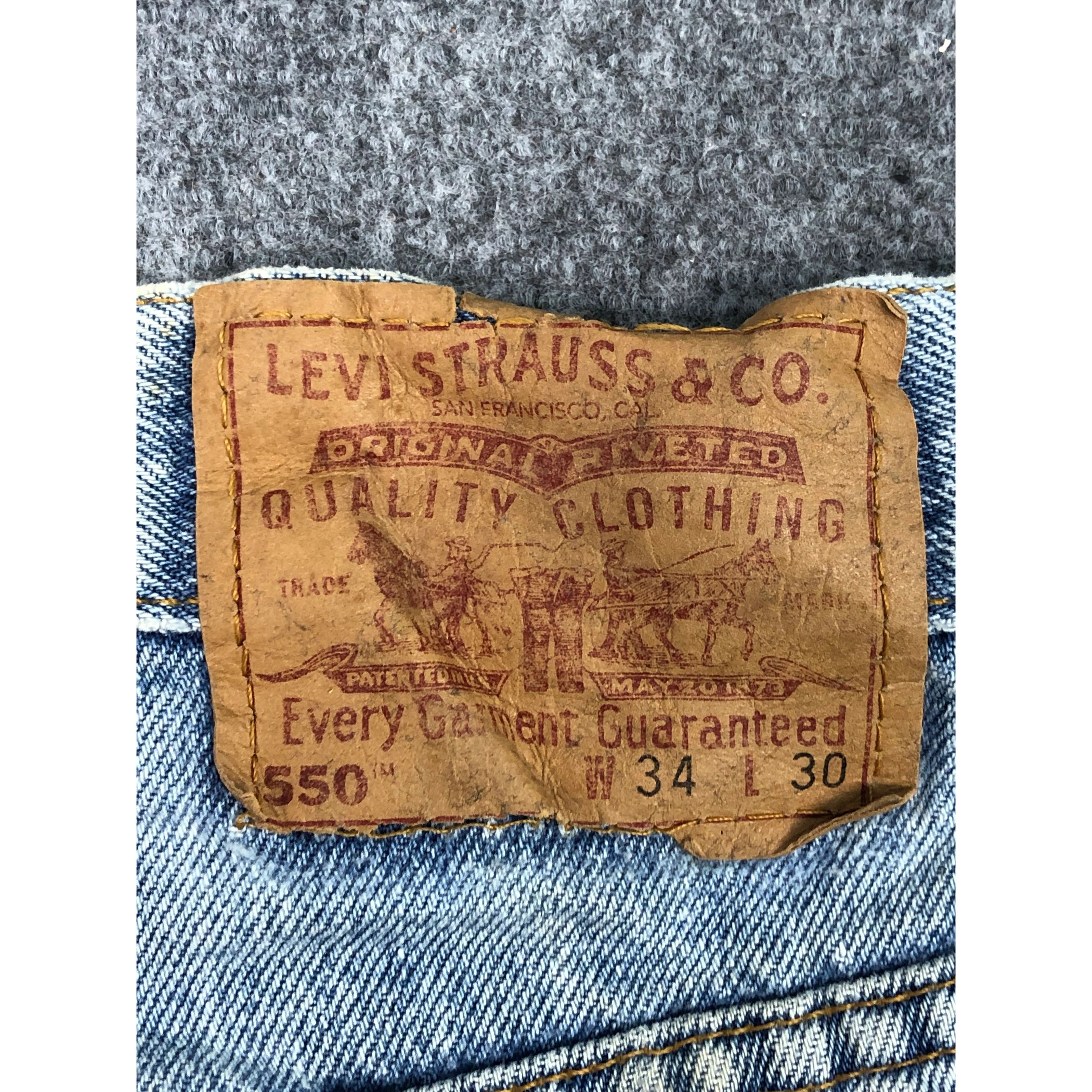 Levi's × Vintage Vintage 90s Sun Faded Levis 550 Jeans Lightwash DP0532 Size US 34 / EU 50 - 5 Thumbnail