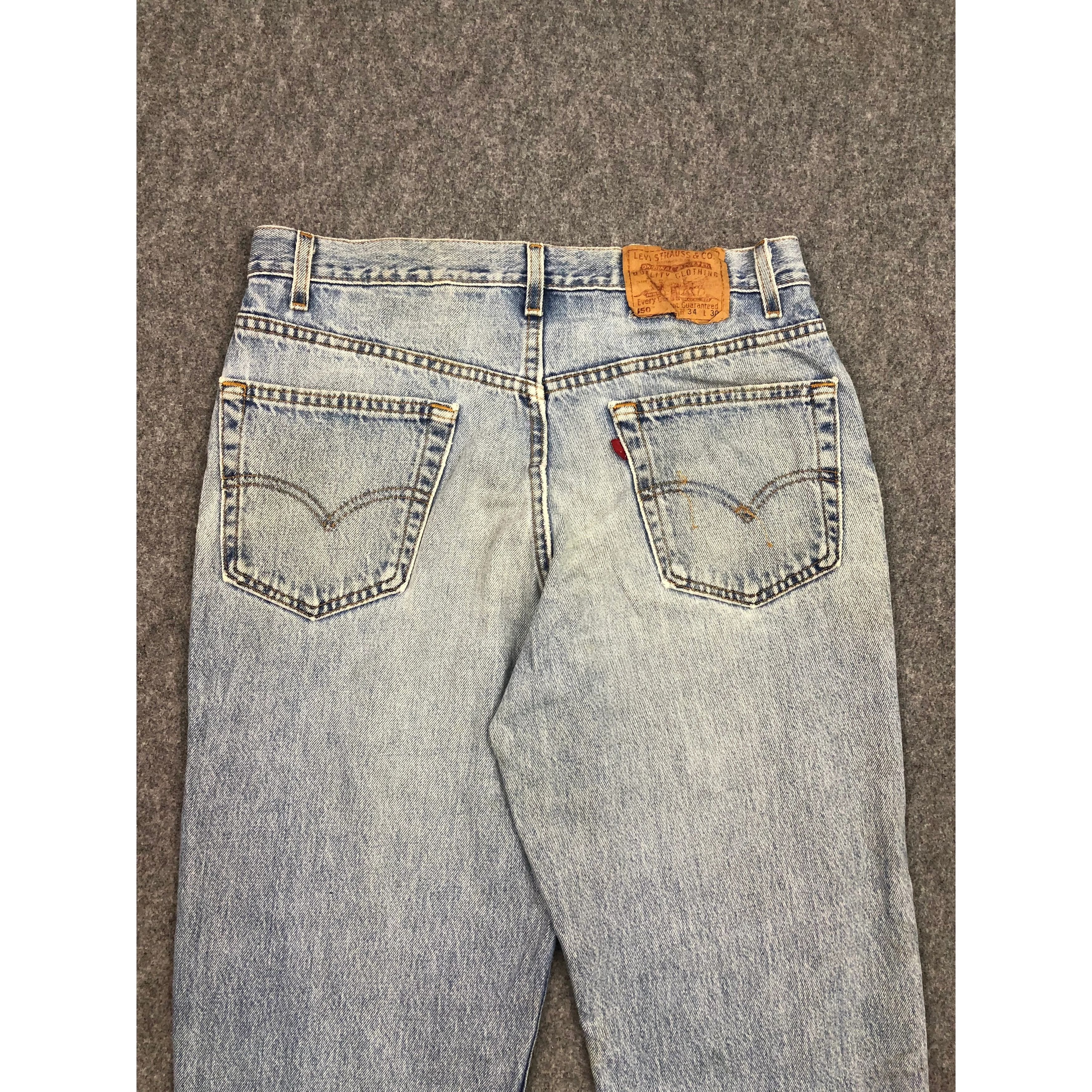 Levi's × Vintage Vintage 90s Sun Faded Levis 550 Jeans Lightwash DP0532 Size US 34 / EU 50 - 4 Thumbnail