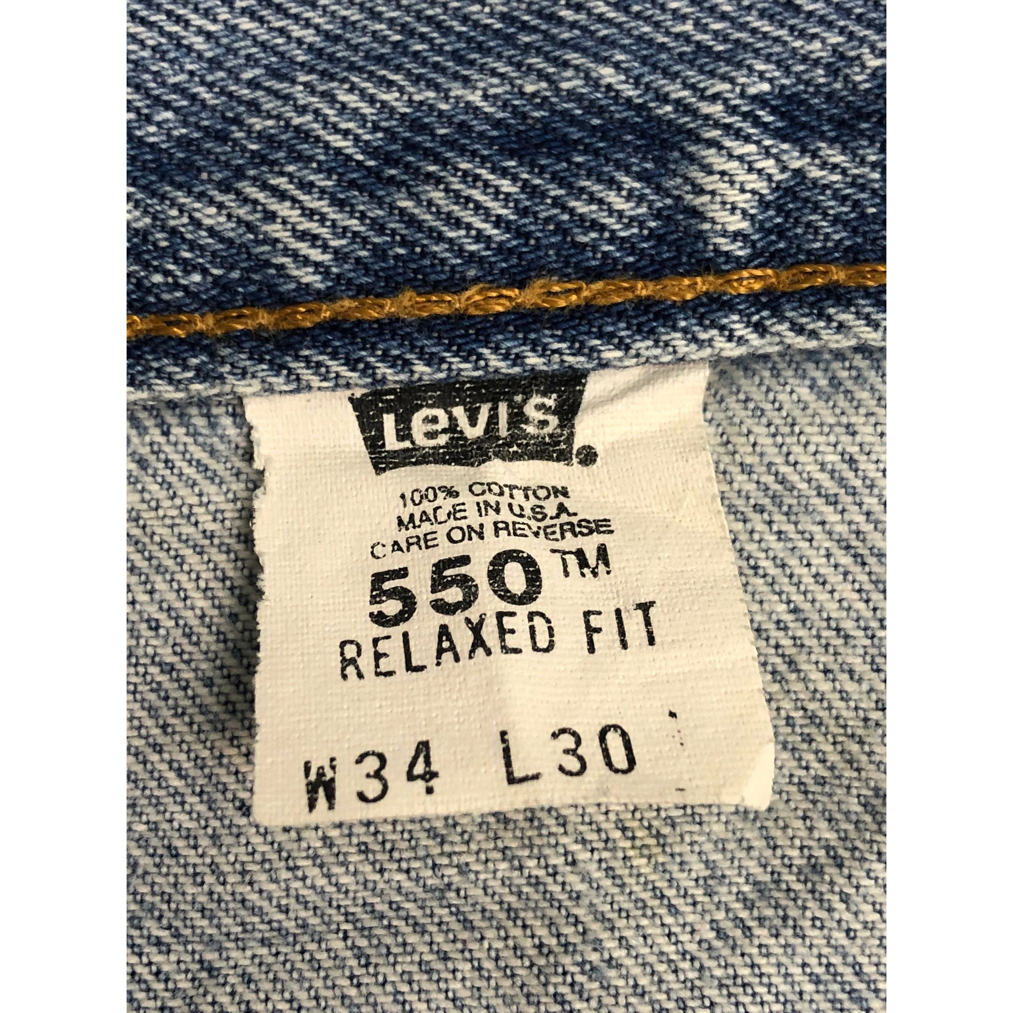 Levi's × Vintage Vintage 90s Sun Faded Levis 550 Jeans Lightwash DP0532 Size US 34 / EU 50 - 6 Thumbnail