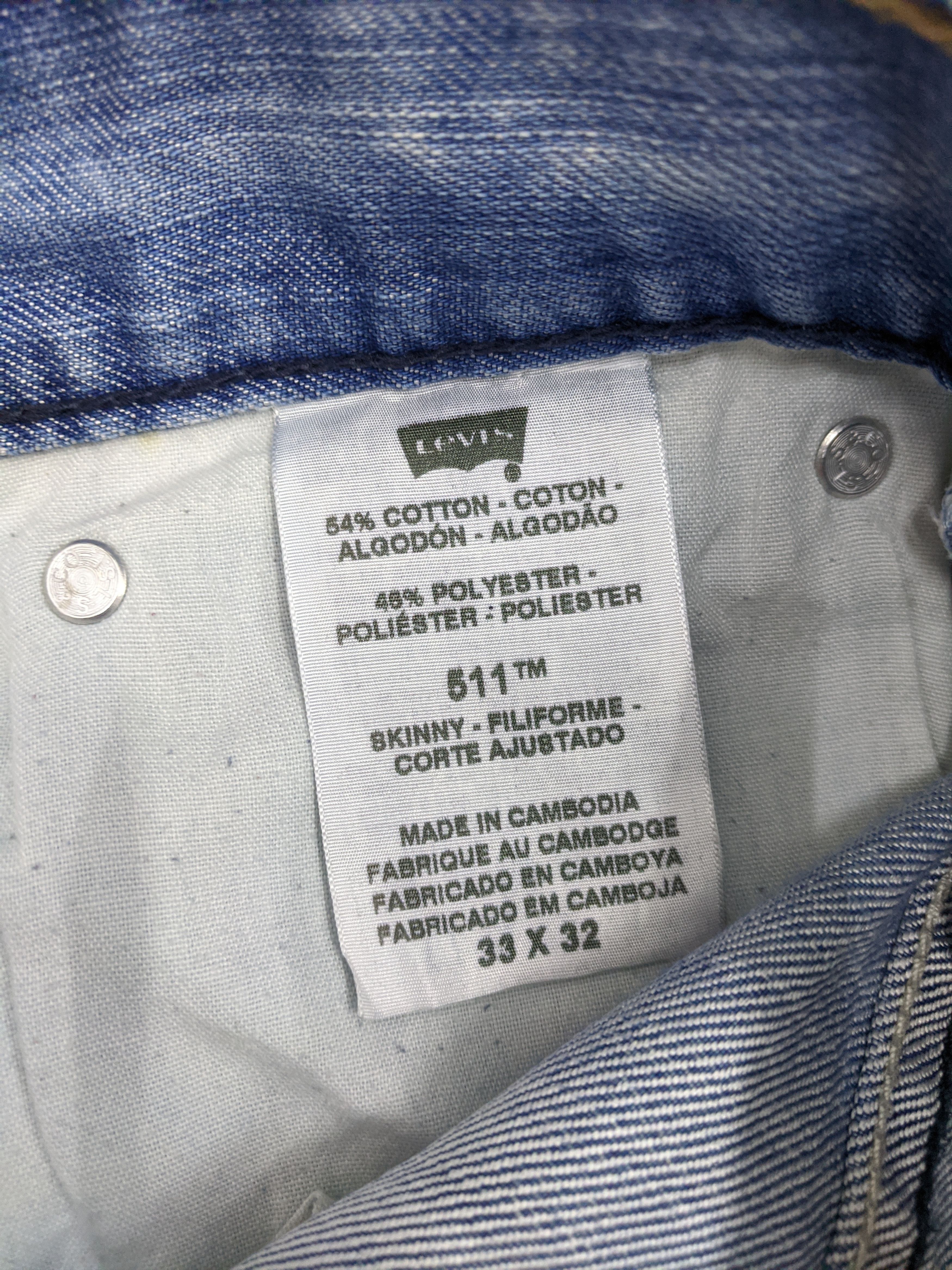 Levi's × Vintage Vintage Levis 511 Lightwash Jeans DP0766 Size US 34 / EU 50 - 7 Thumbnail
