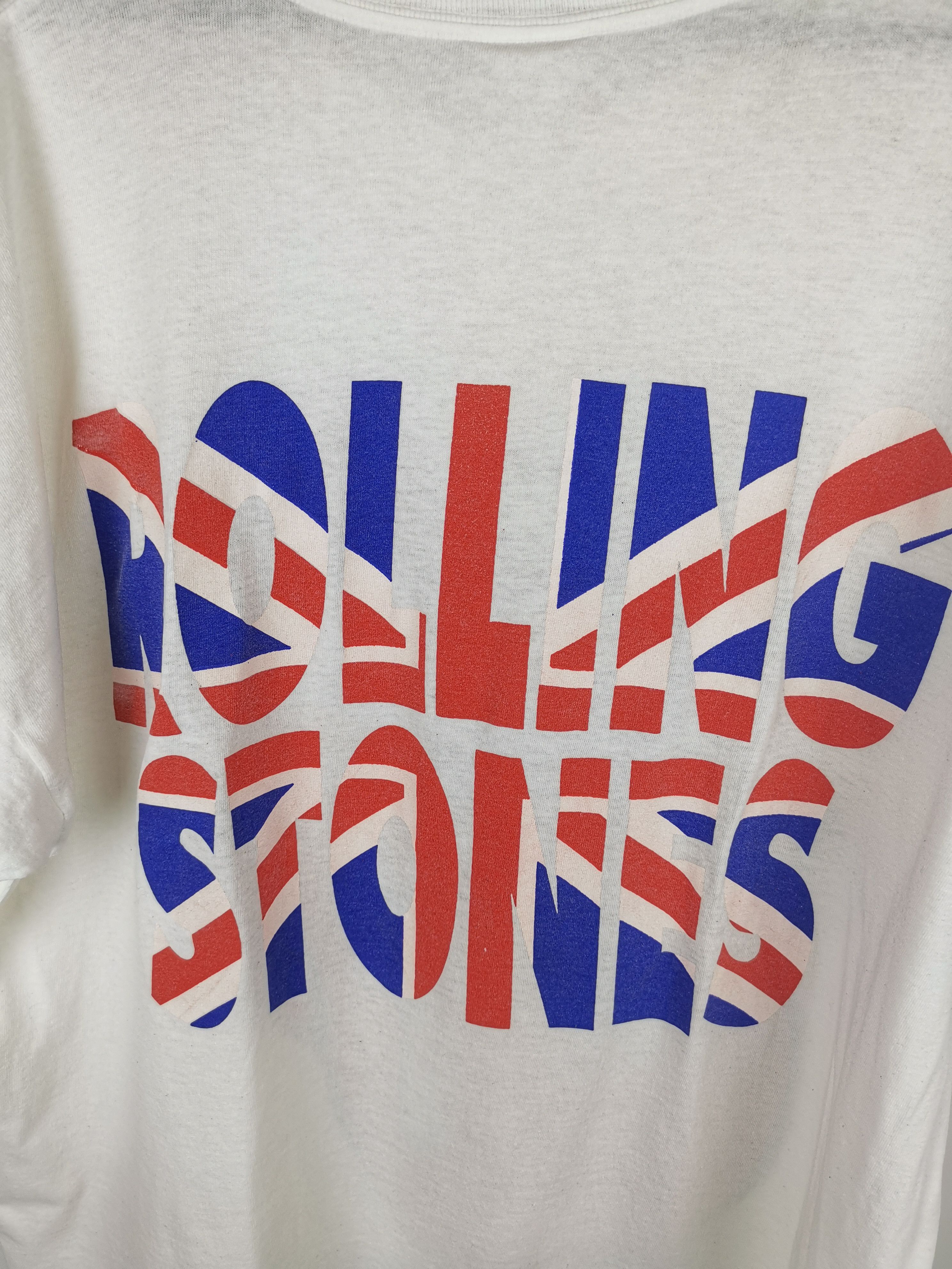 The Rolling Stones × Vintage The Rolling Stones vintage 90s white screen stars band tee Size US XL / EU 56 / 4 - 9 Thumbnail
