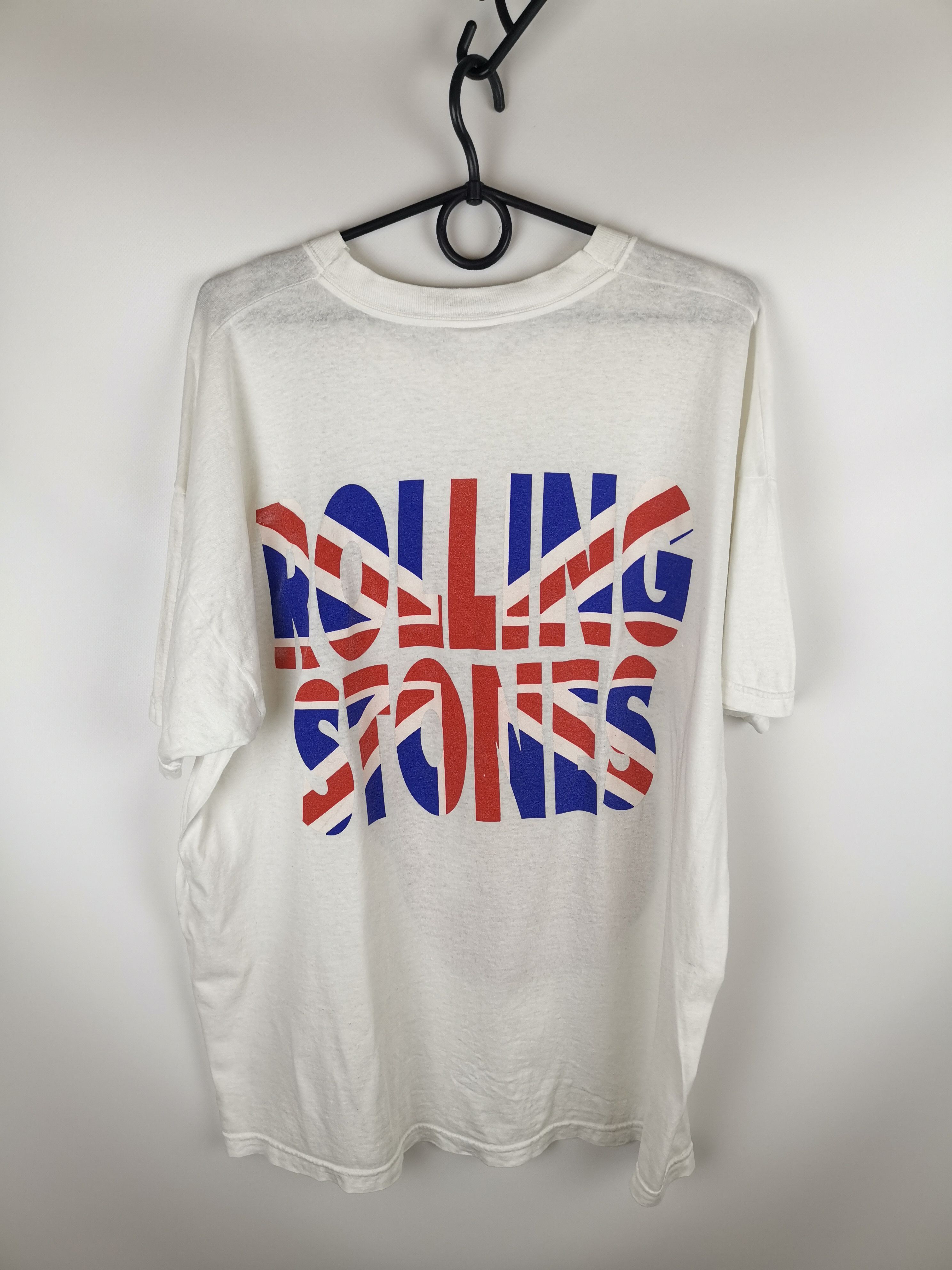 The Rolling Stones × Vintage The Rolling Stones vintage 90s white screen stars band tee Size US XL / EU 56 / 4 - 2 Thumbnail