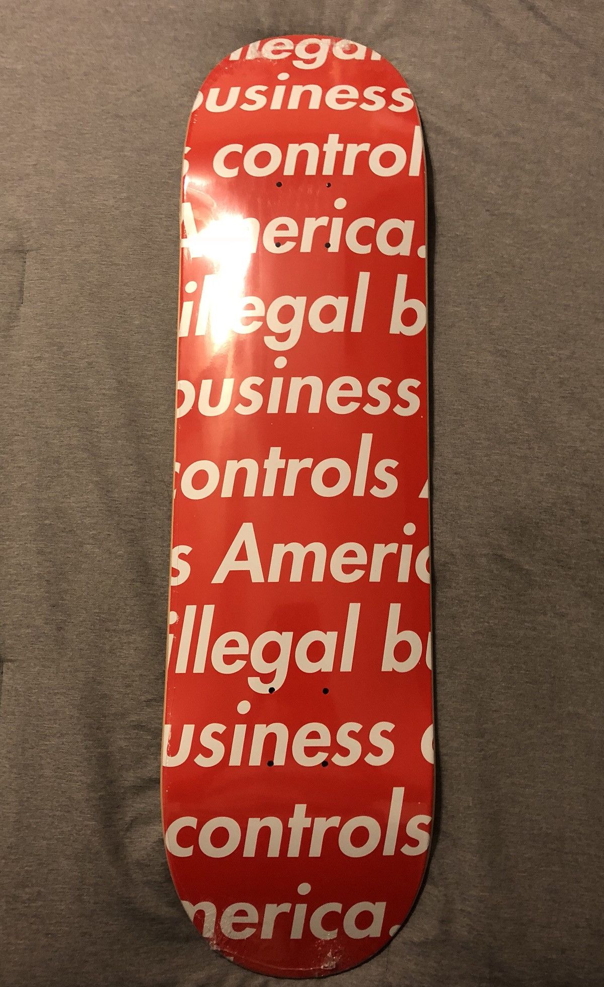 Supreme Supreme Illegal Business Red Skateboard Deck Size ONE SIZE - 3 Thumbnail